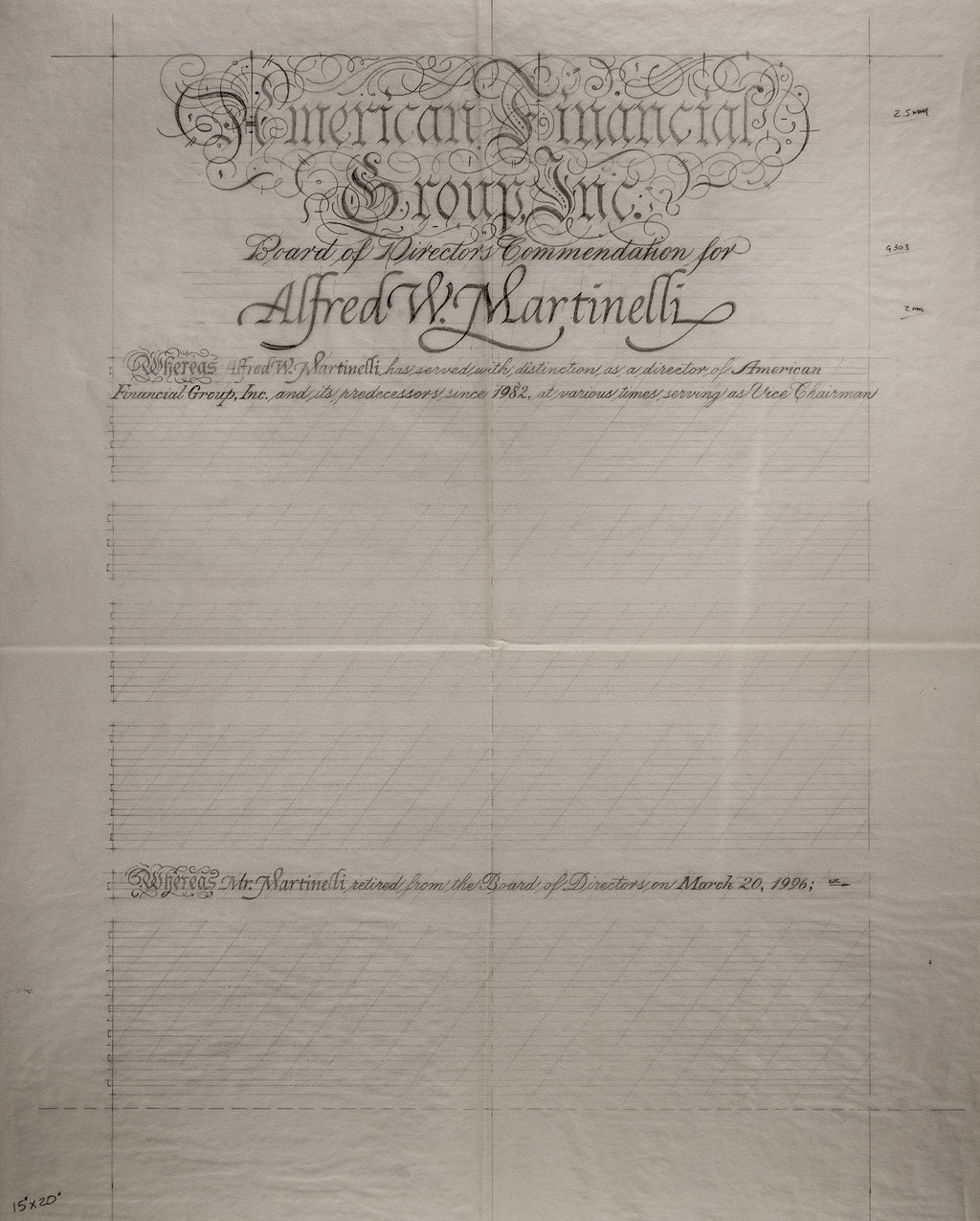 American Financial Group - Certificate Layouts