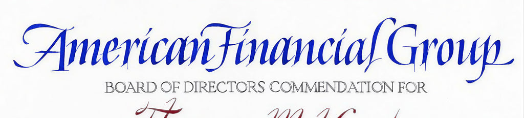 American Financial Group - Certificate Layouts