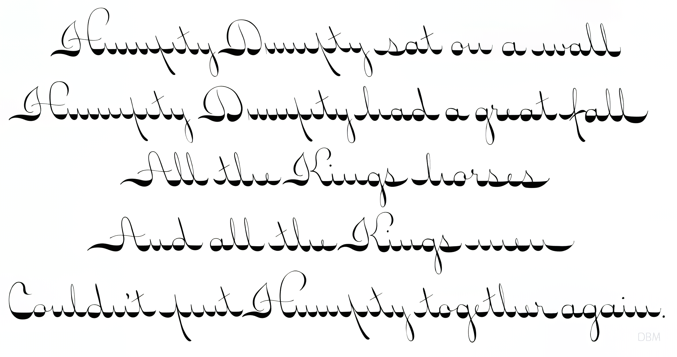 Back-sloping Base-Shade Script - Alice In Wonderland Quote
