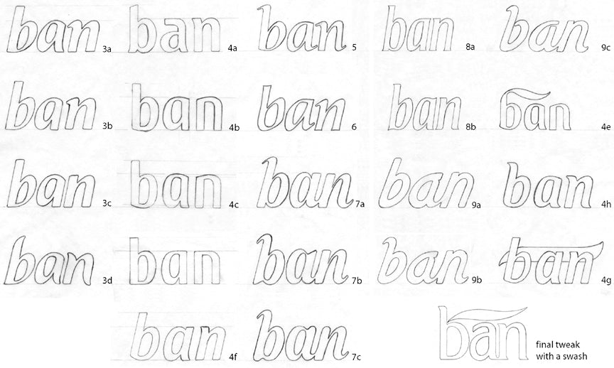 Ban logo type exploration