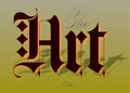 Blackletter - "Art" - Victorian Lettering