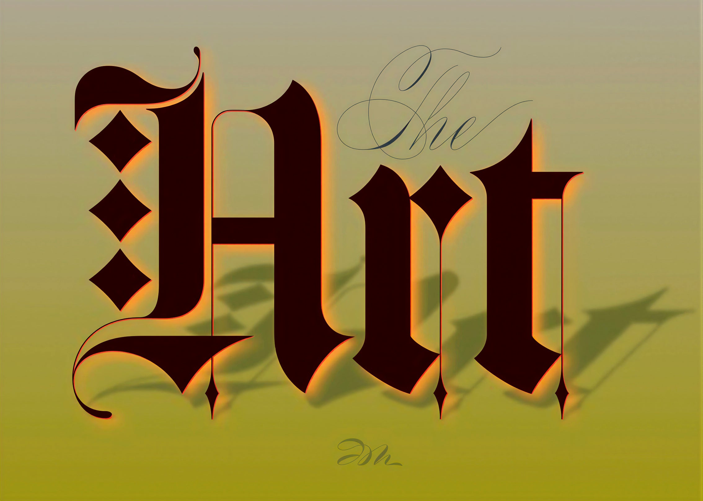 Blackletter - "Art" - Victorian Lettering