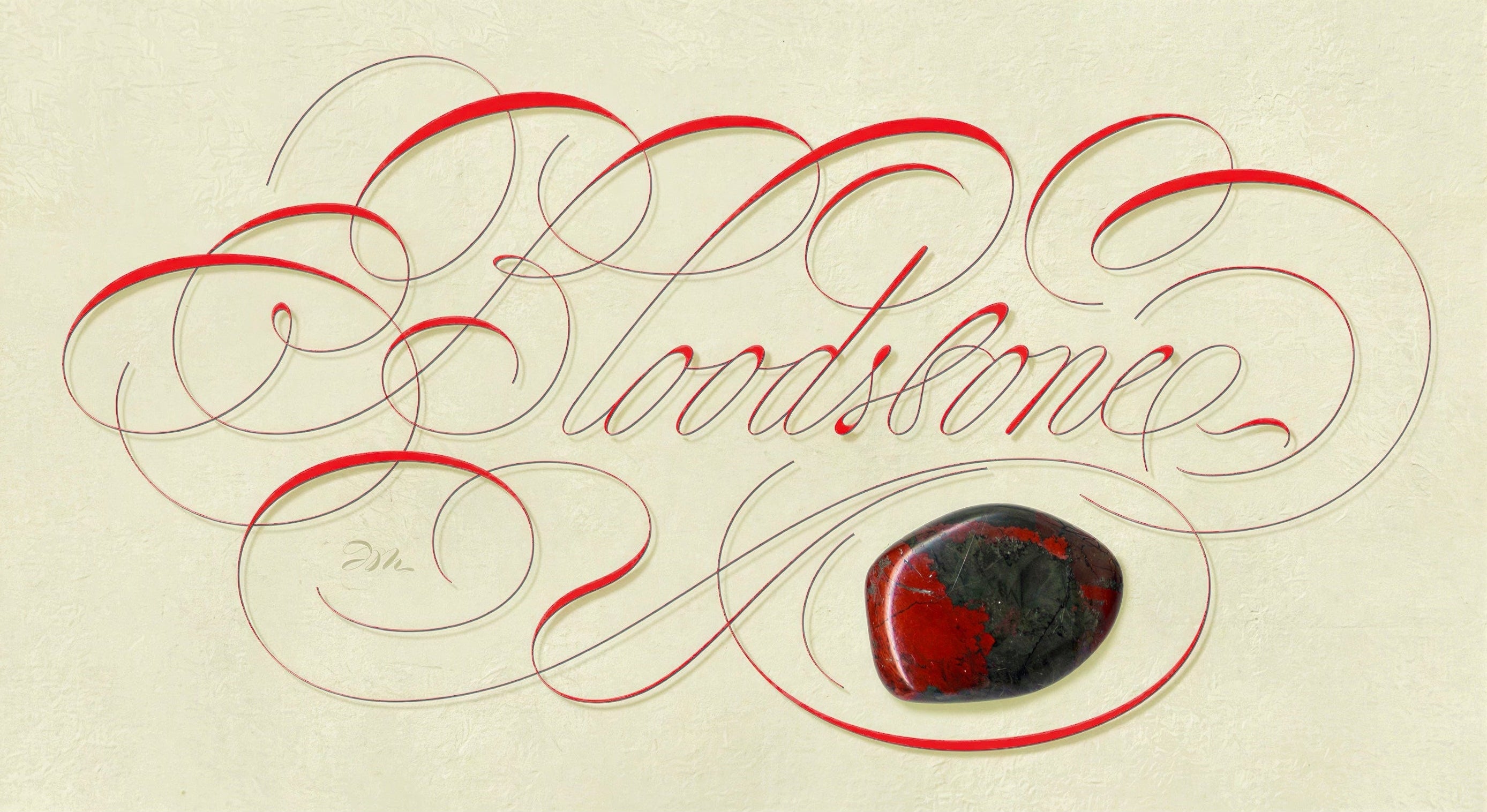 Minerals - Bloodstone with Italian Script