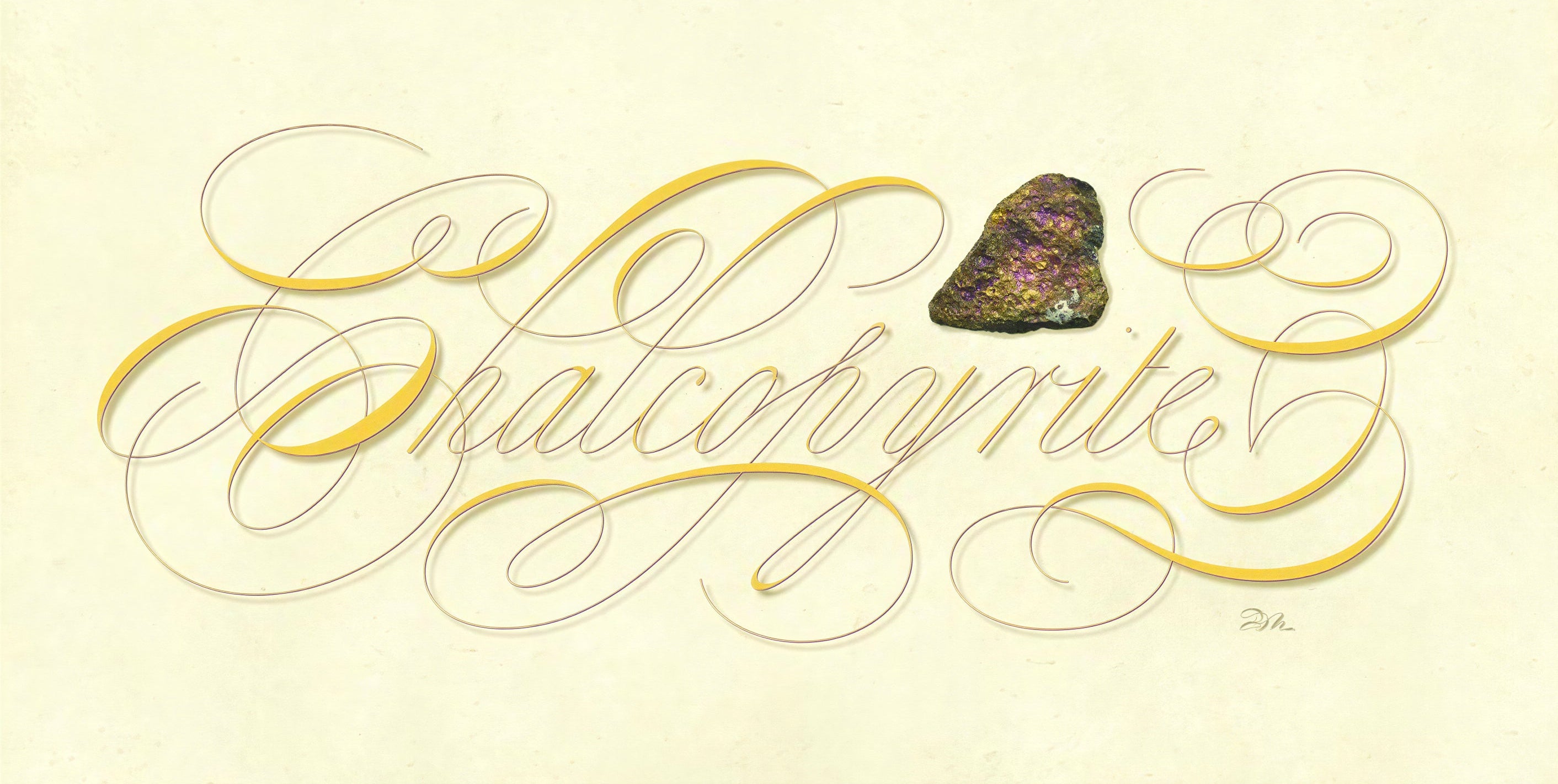 Minerals - Chalcopyrite - English Italian Hand
