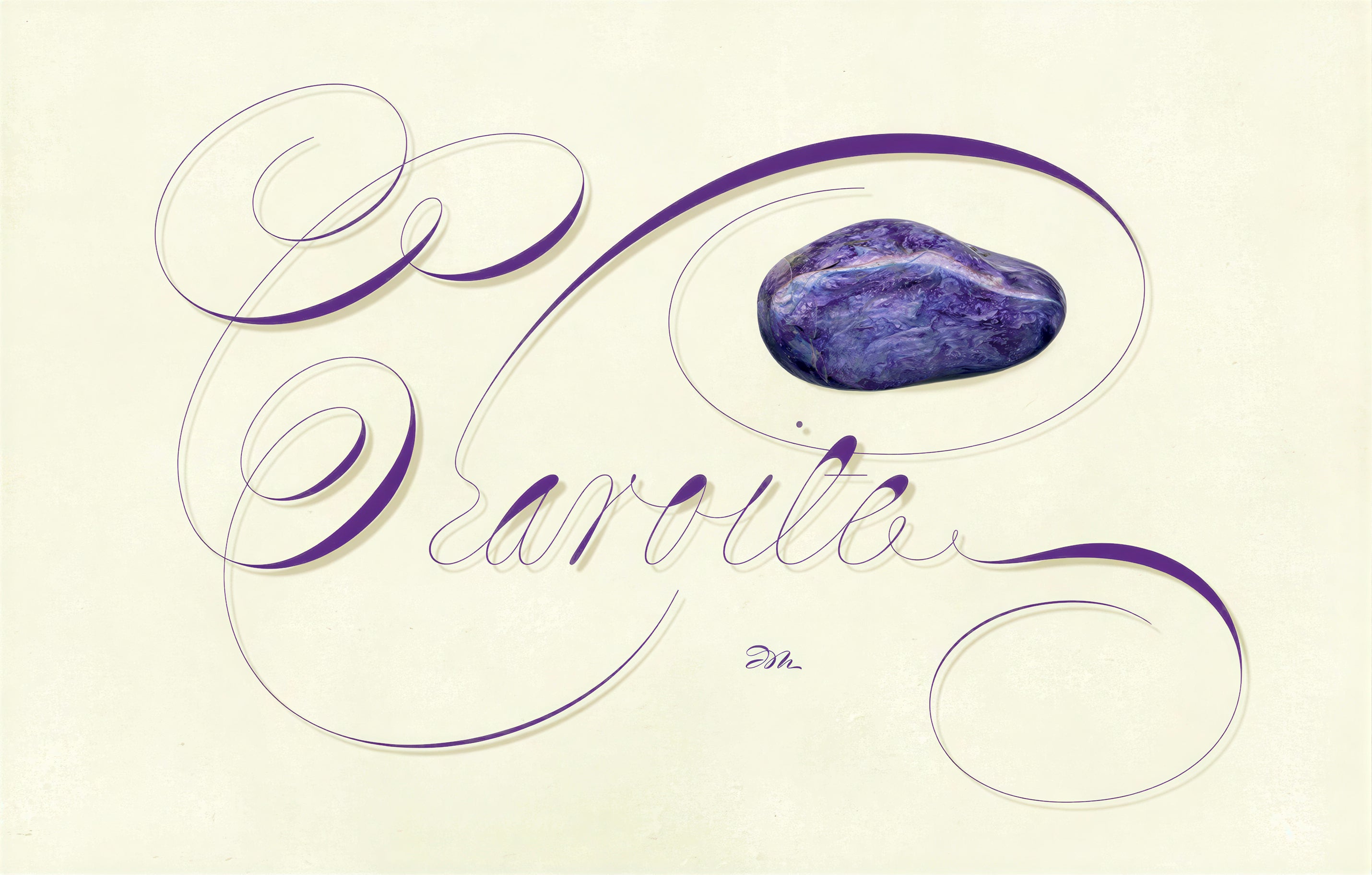 Minerals - Charoite - English Italian Hand