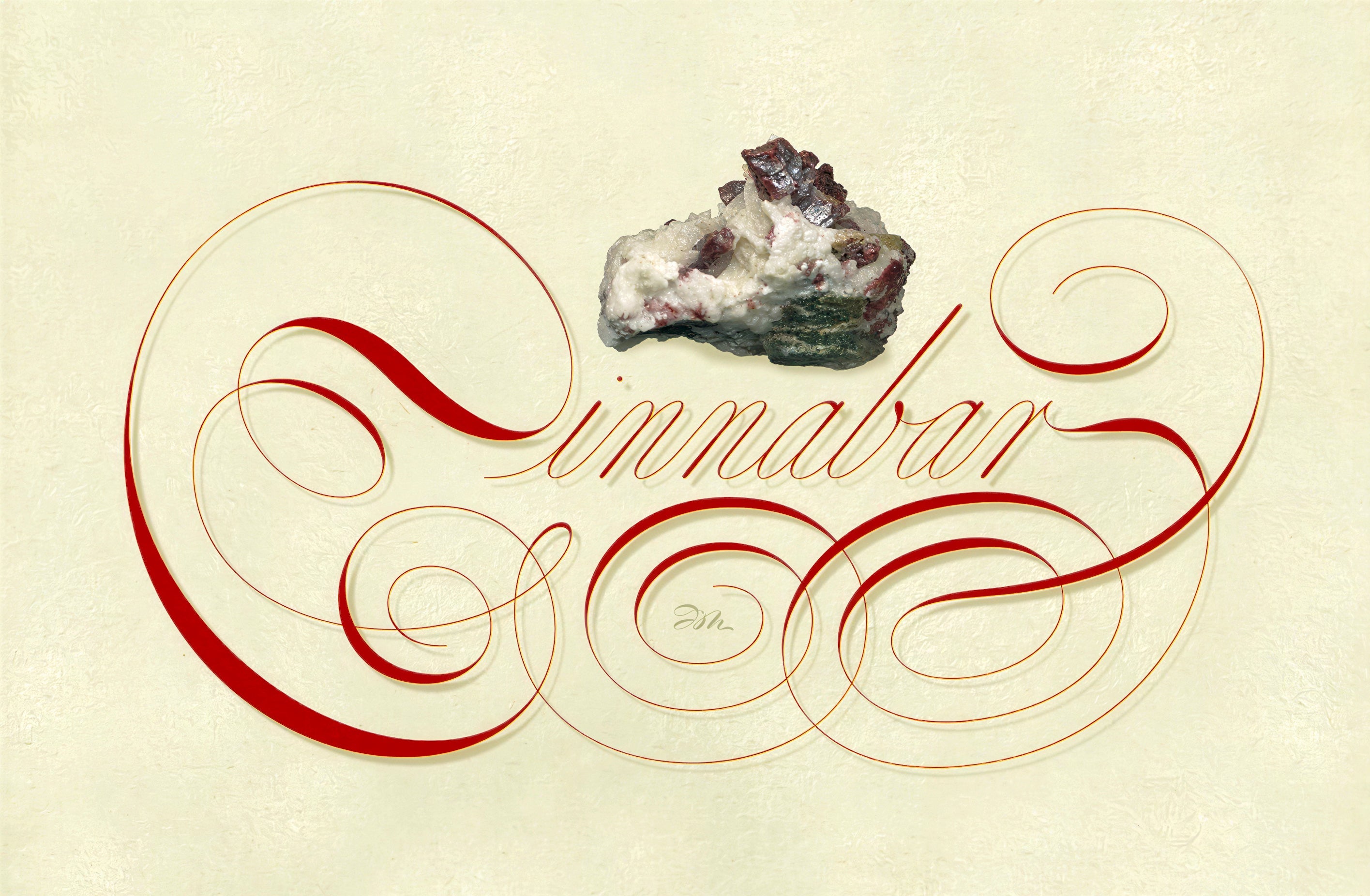 Minerals - Cinnabar - English Italian Hand