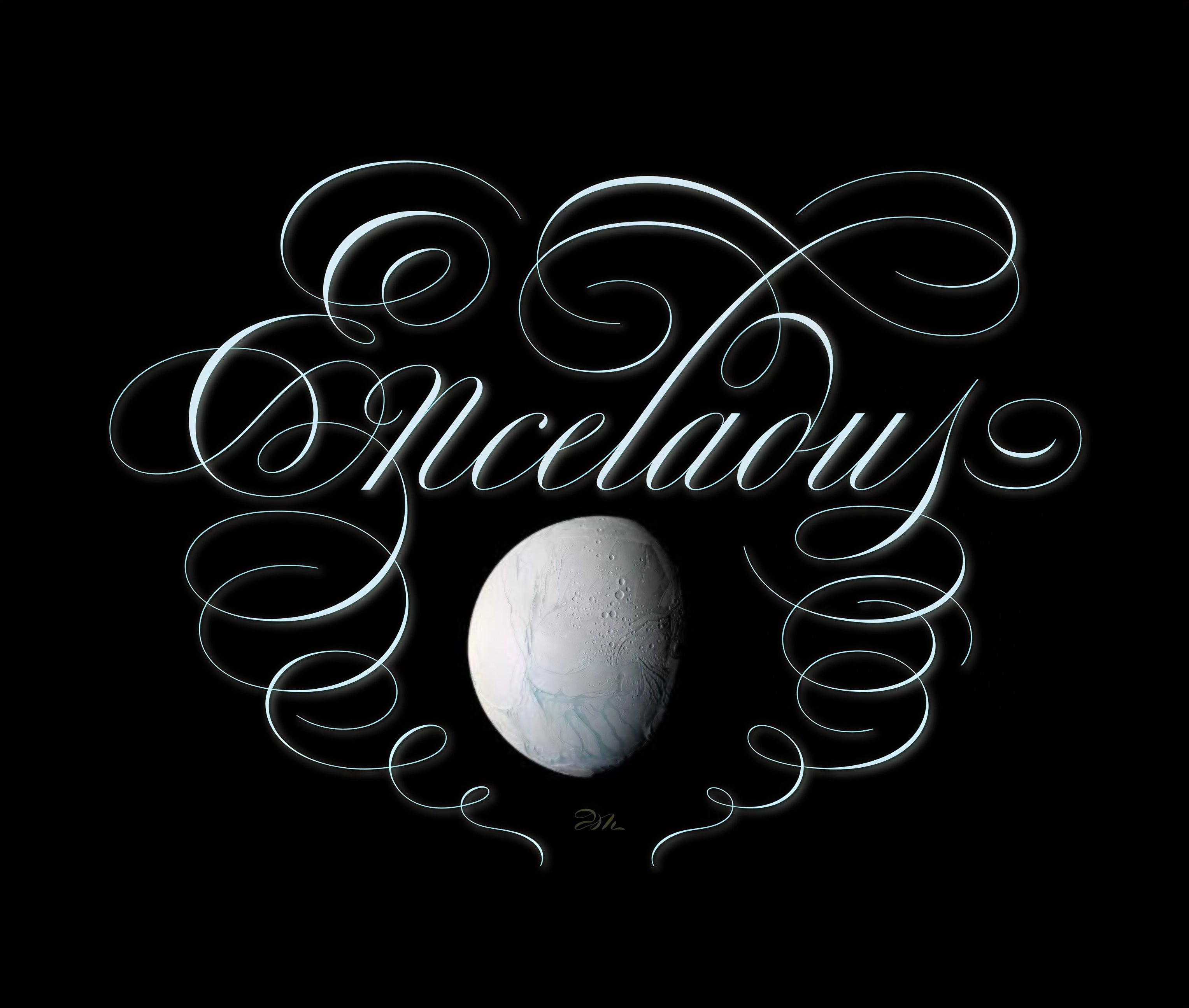 Astronomy - Enceladus - English Roundhand