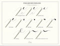 English Roundhand "r" Flag Variations