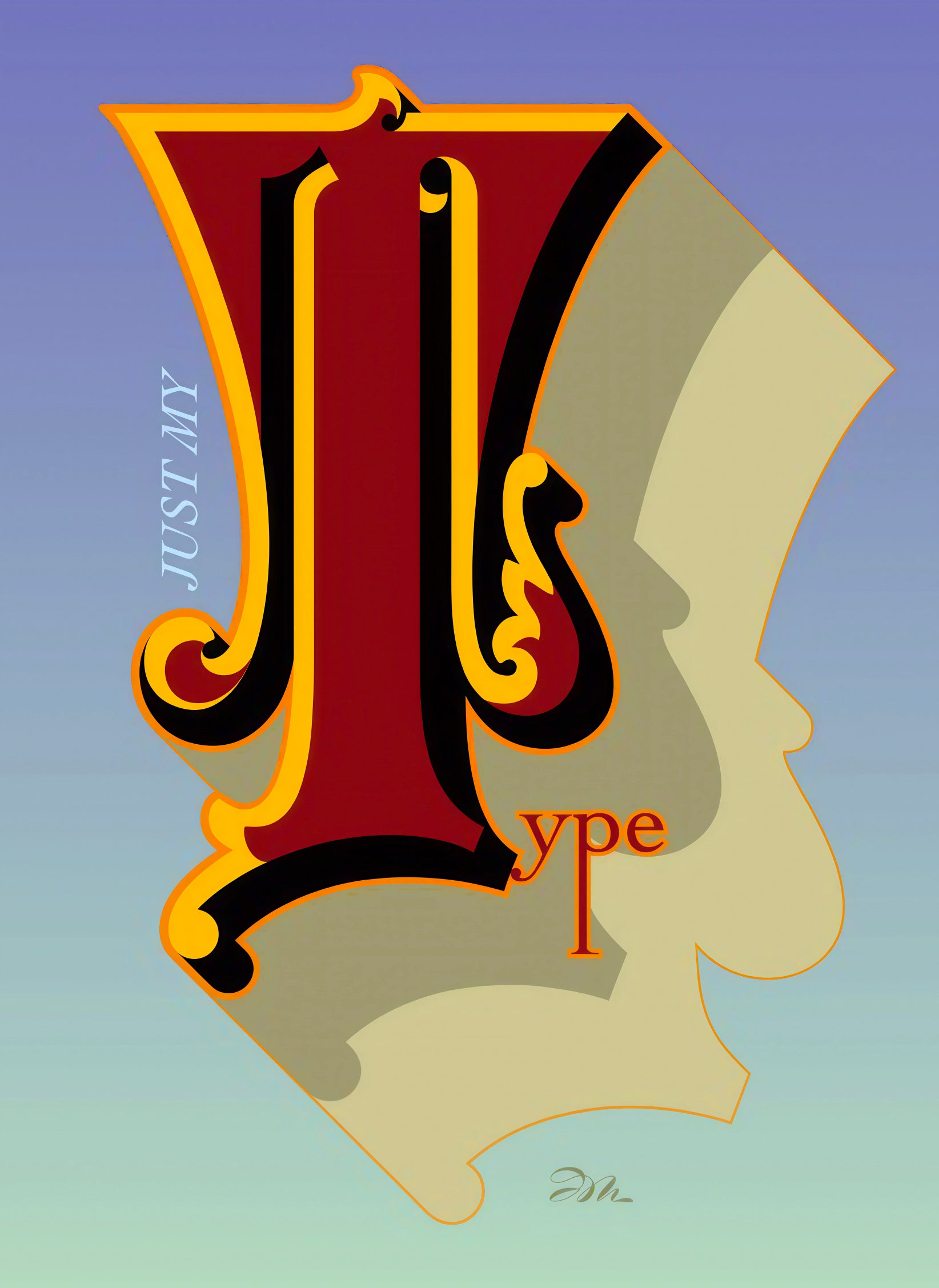 Engrossed Sickle's "T" Lettering