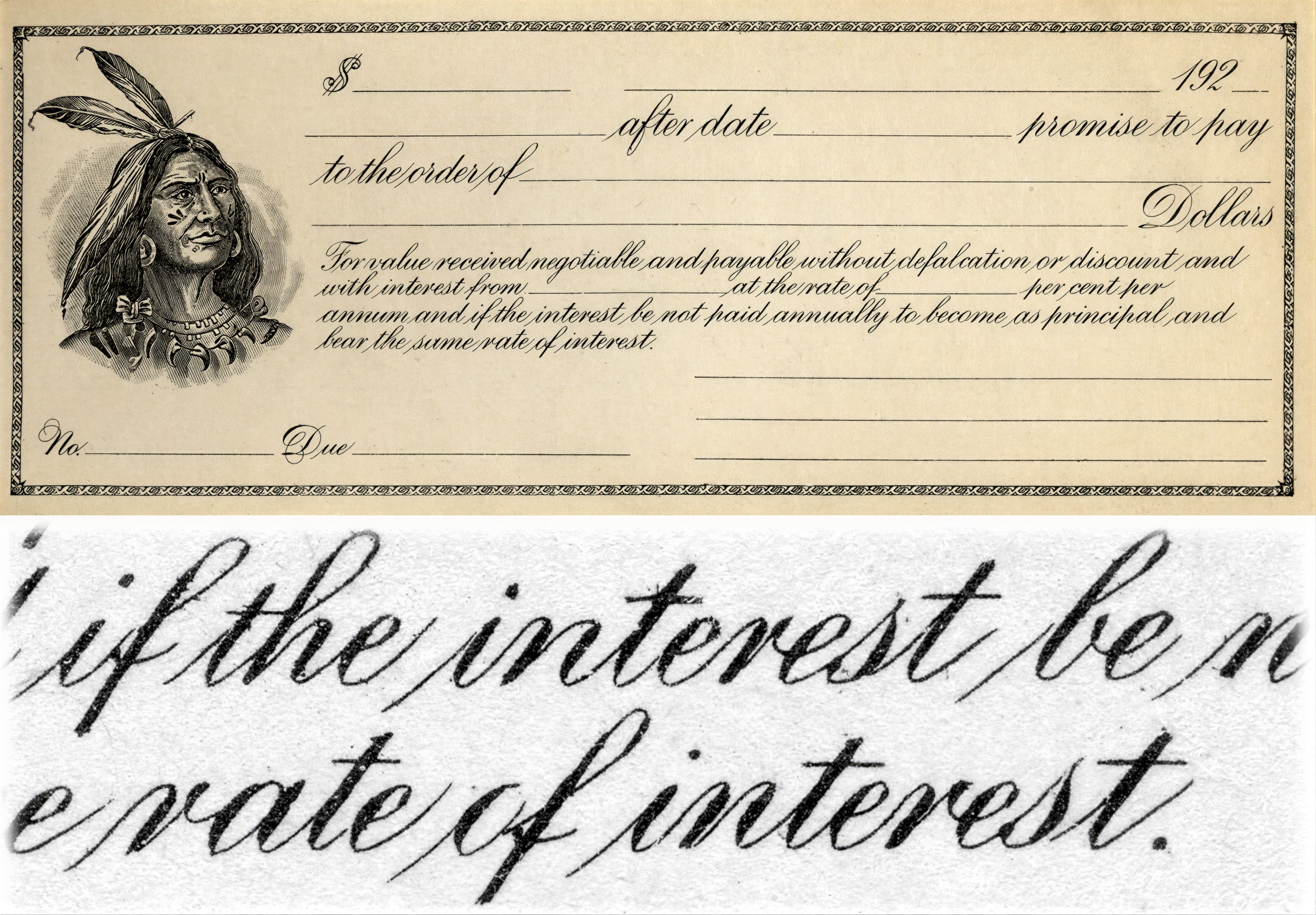 Engrosser's Script - Promissory Note
