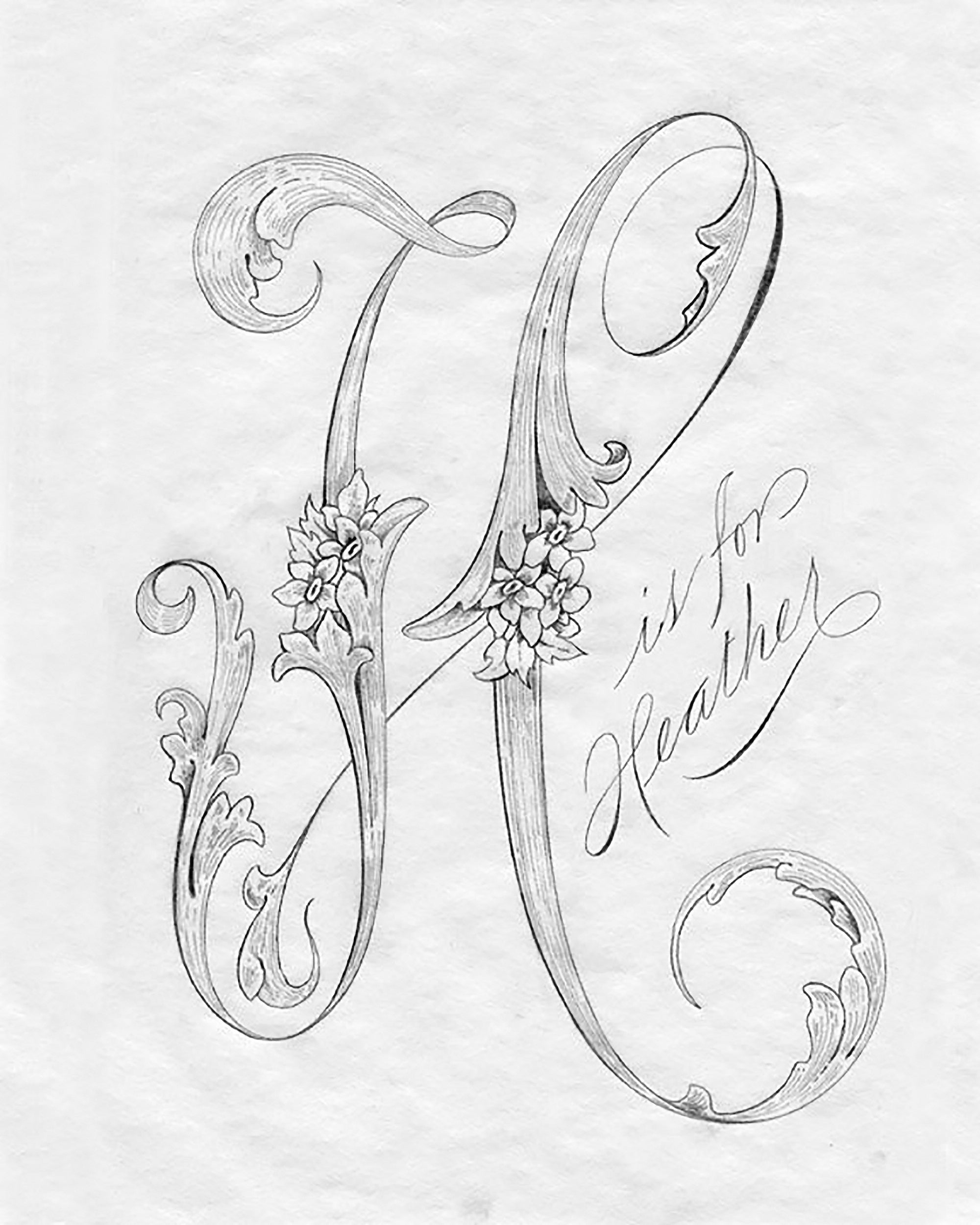 Foliated Letter - Pencil
