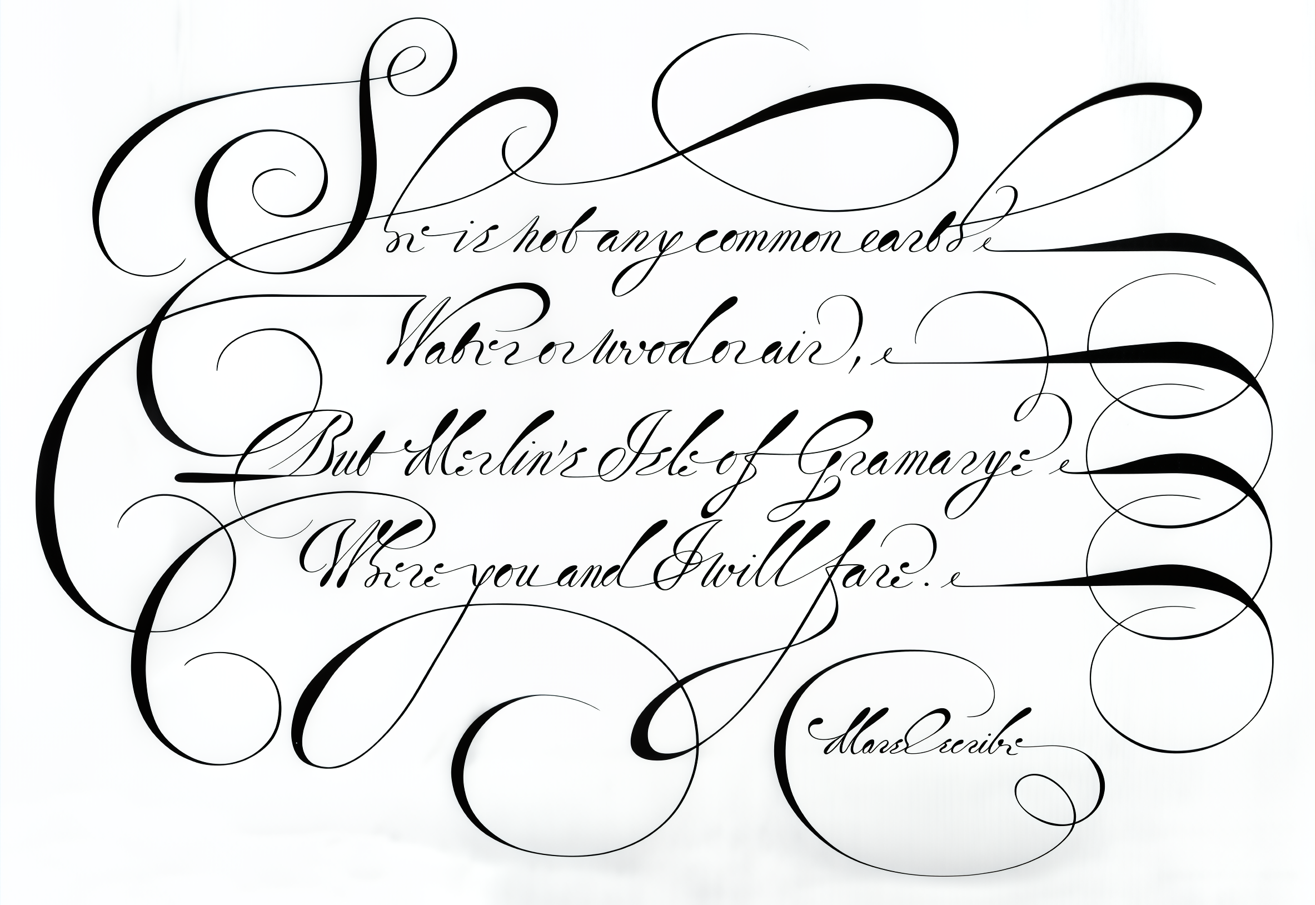Authurian Poem - French Roundhand