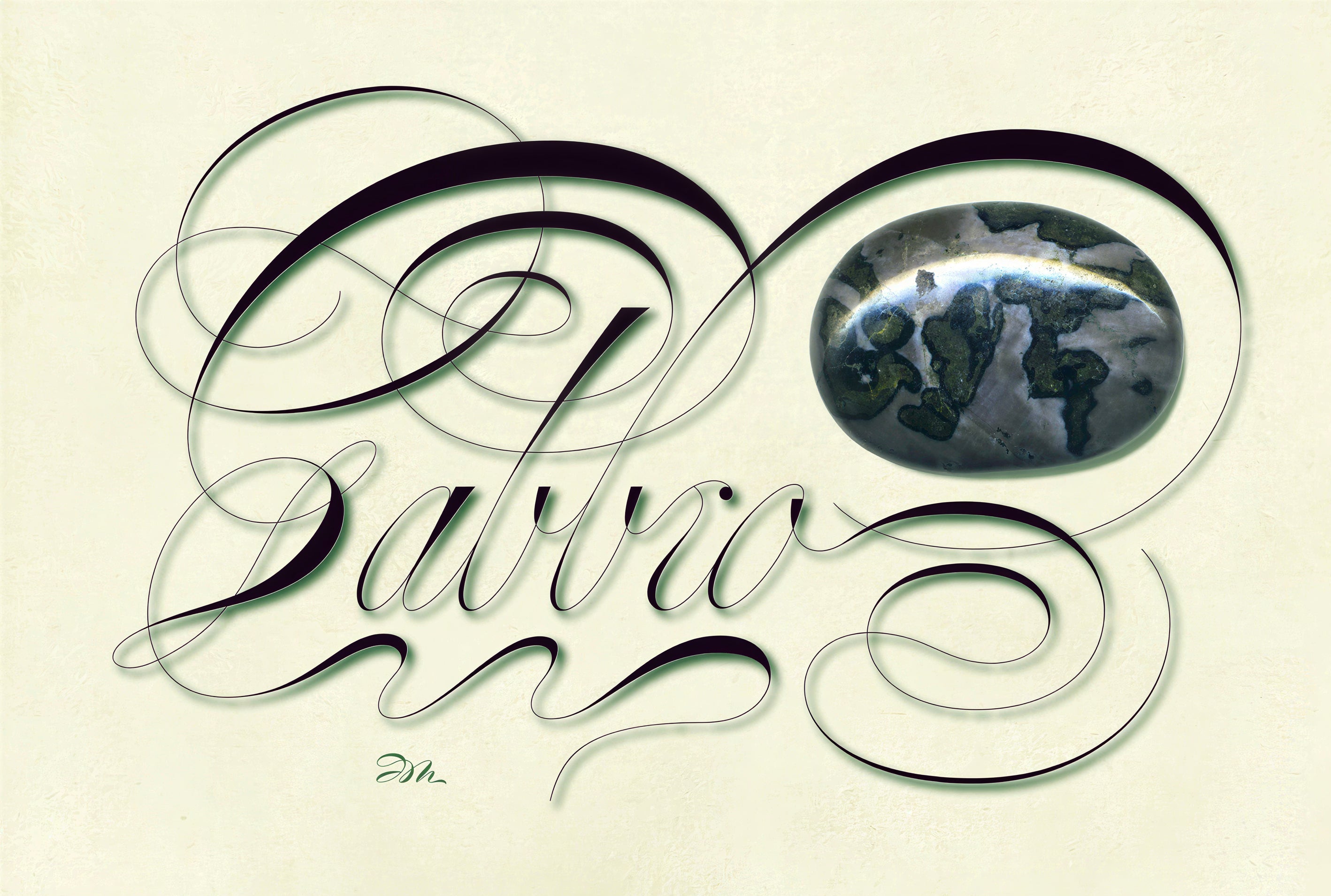 Minerals - Gabbro - Italian Script