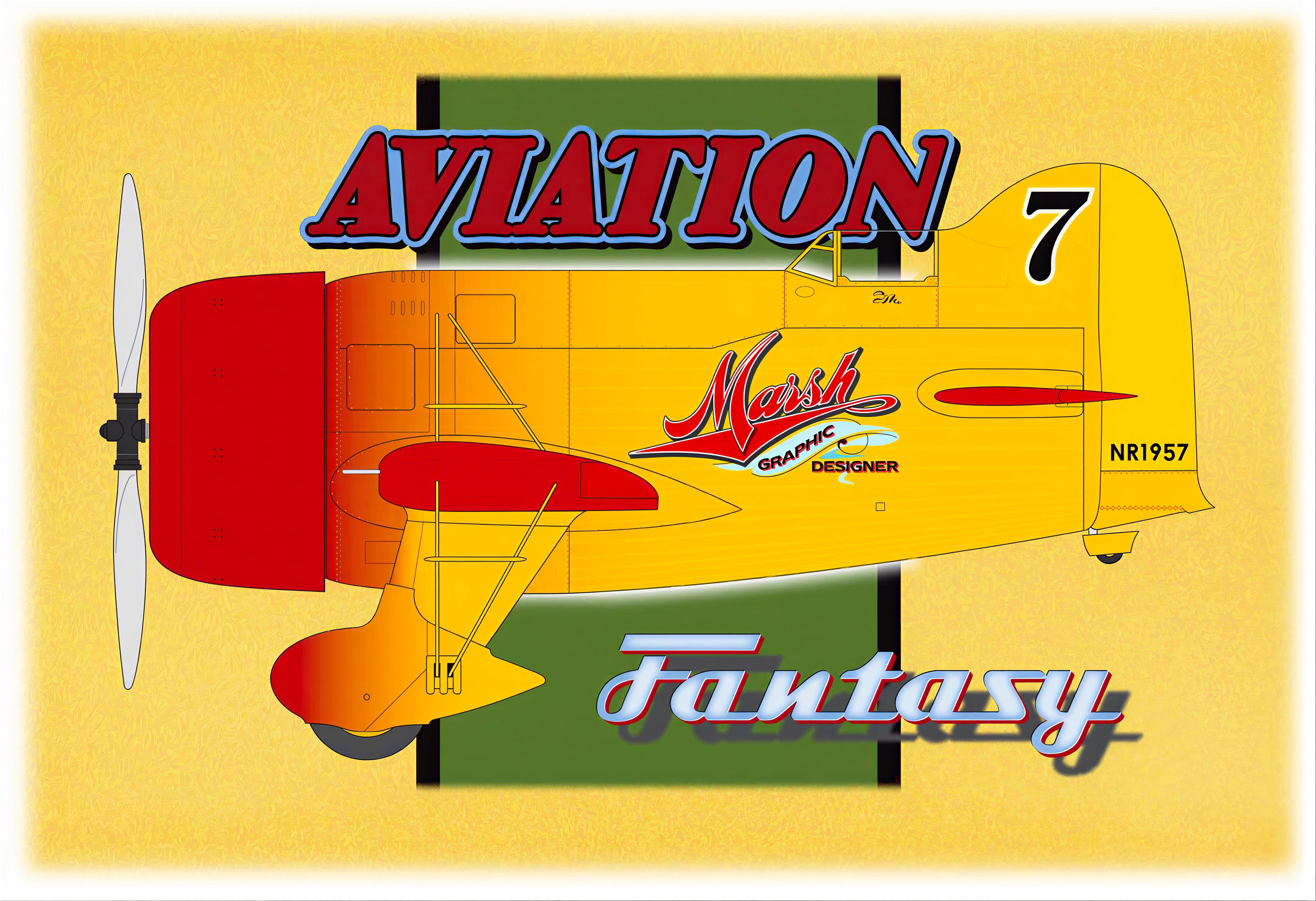 Gee Bee Racer Airplane - Illustration
