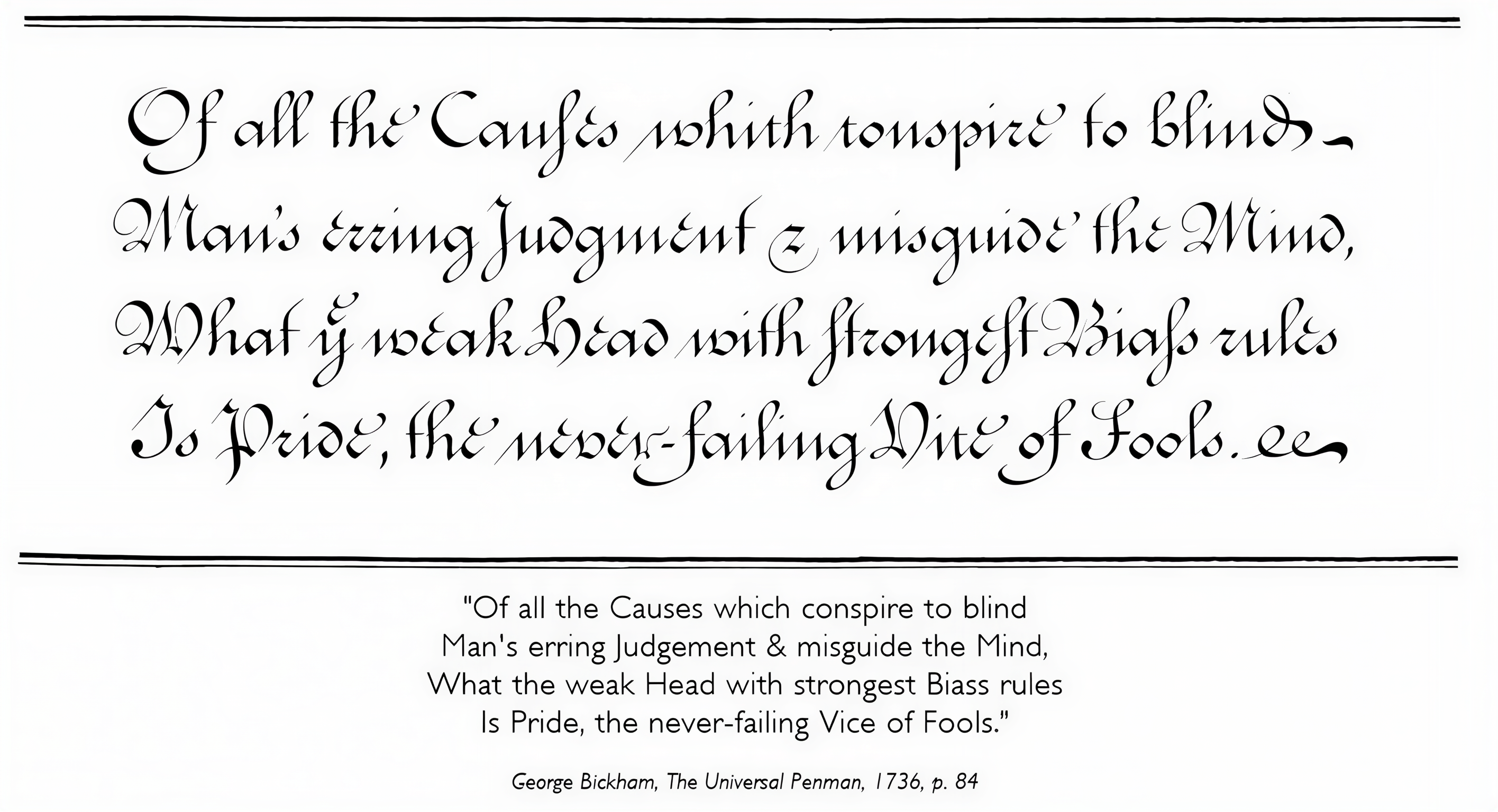 George Bickham - Engrossing Alphabet