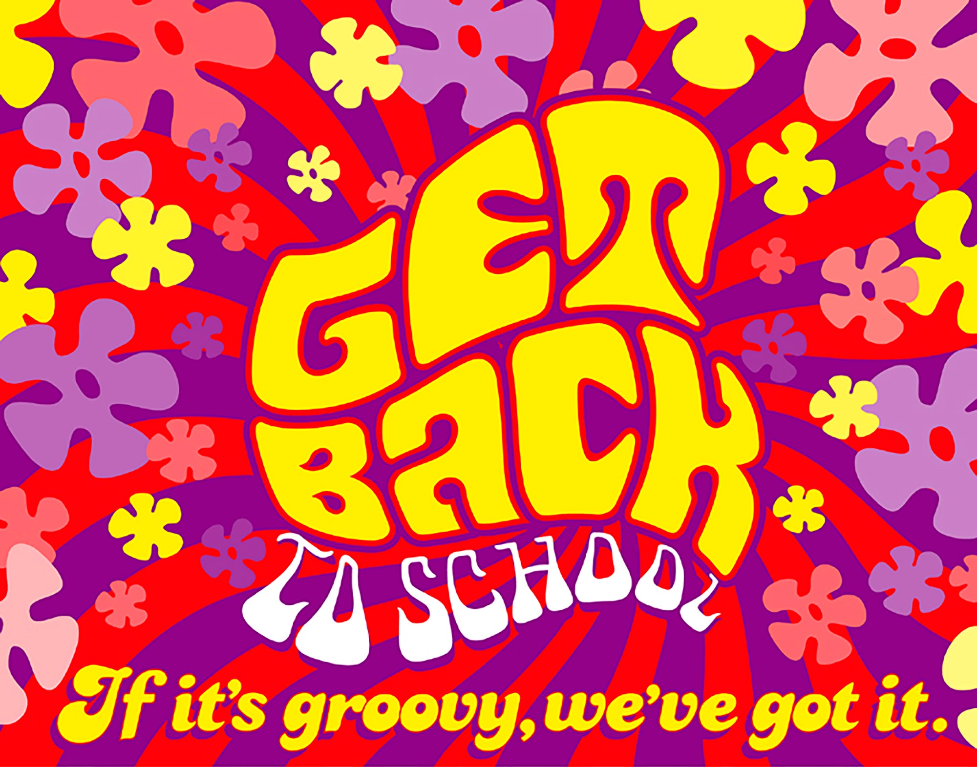 Get Back To School-Psychedelic Lettering