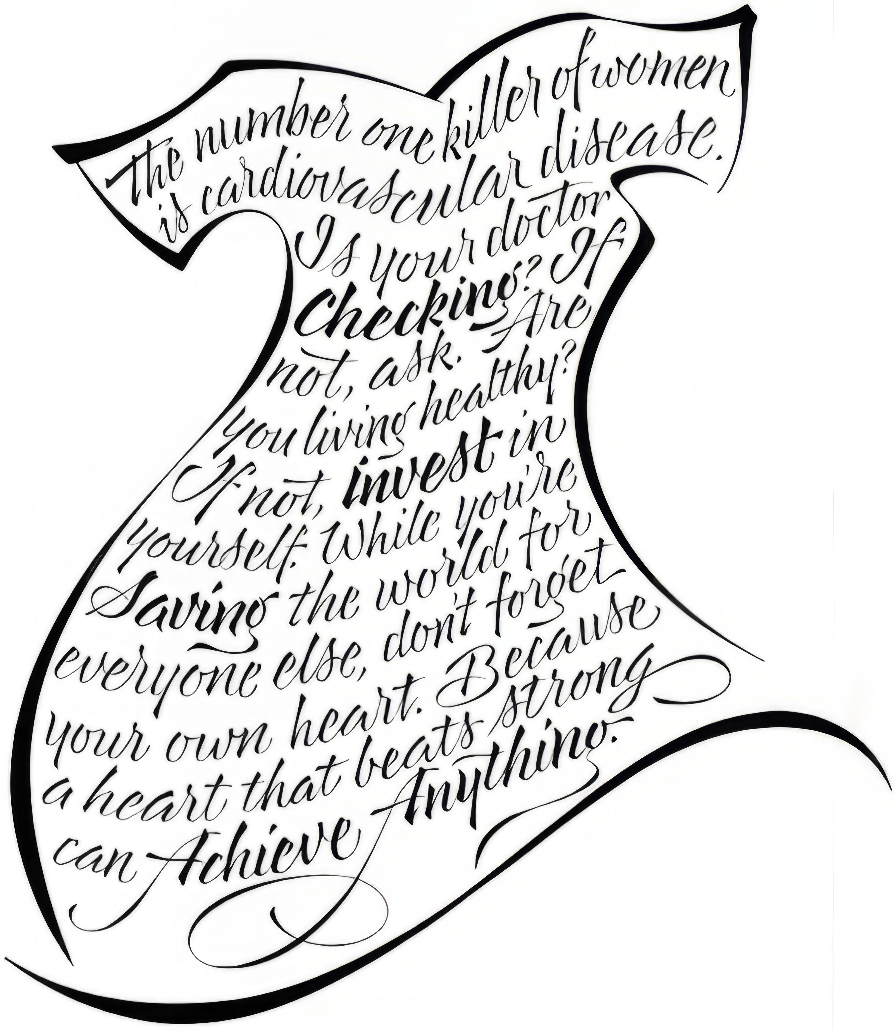 Go Red For Women Campaign - Lettering