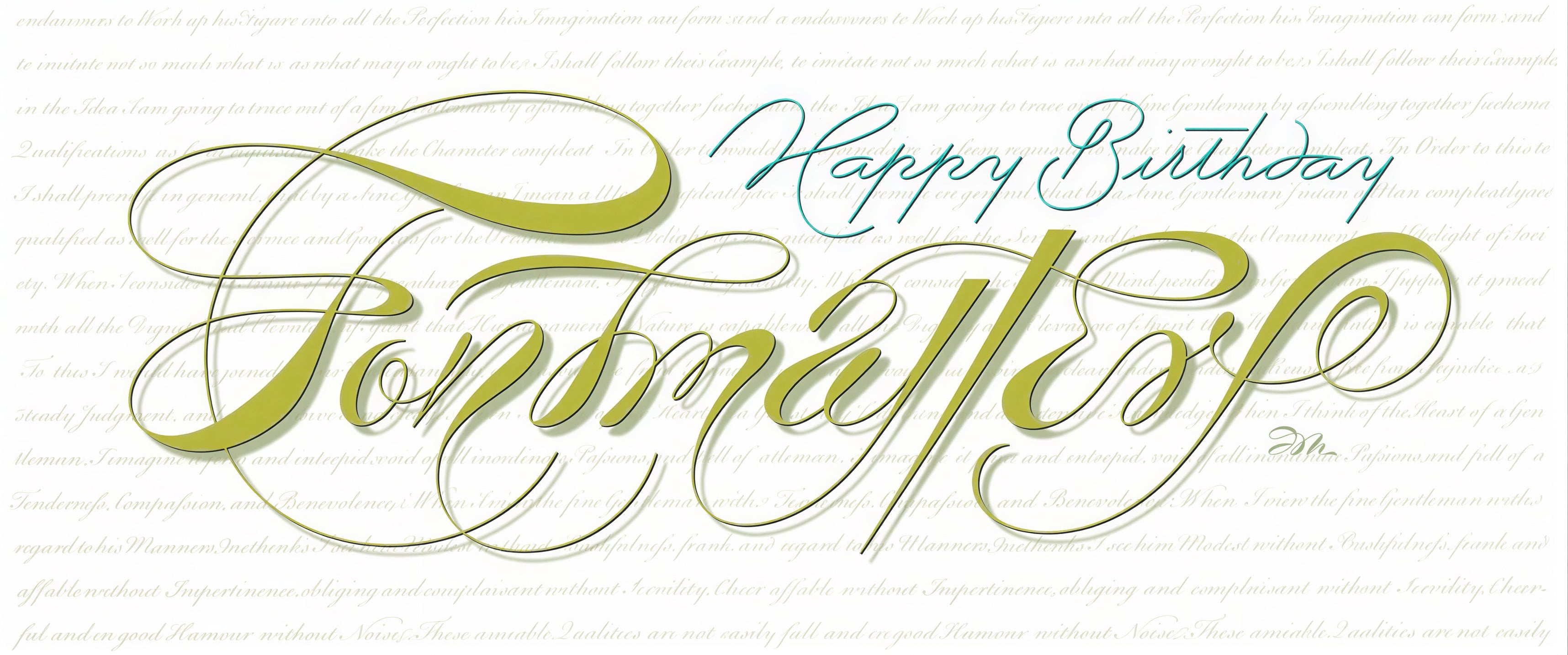 Birthday Wish - Fontmatters 2014
