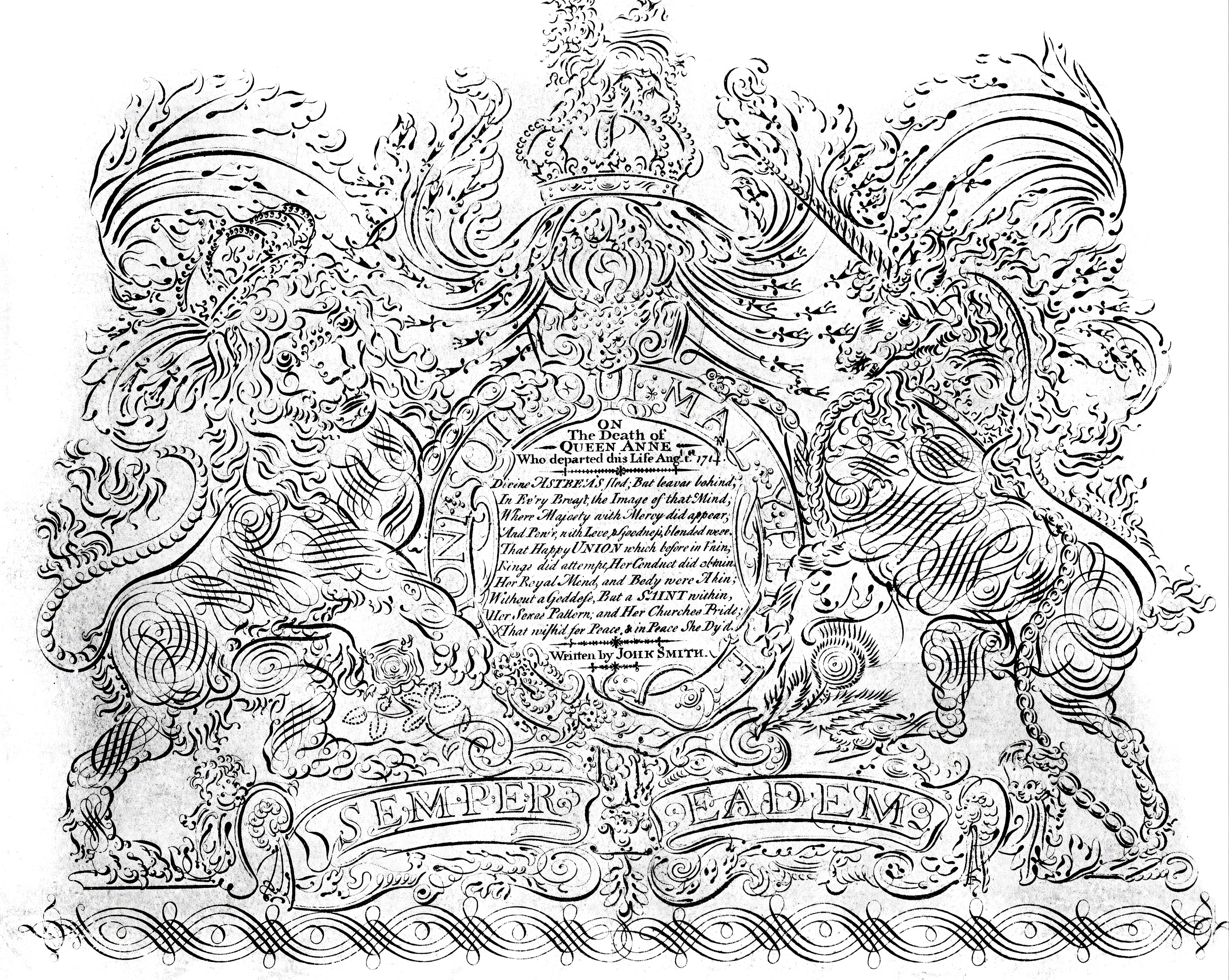 John Smith - Queen Anne Death Memorial - 1714