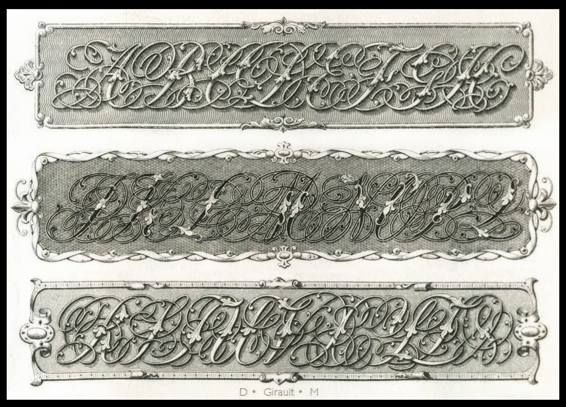 Jules Girault - "Alphabet in Floriated Script