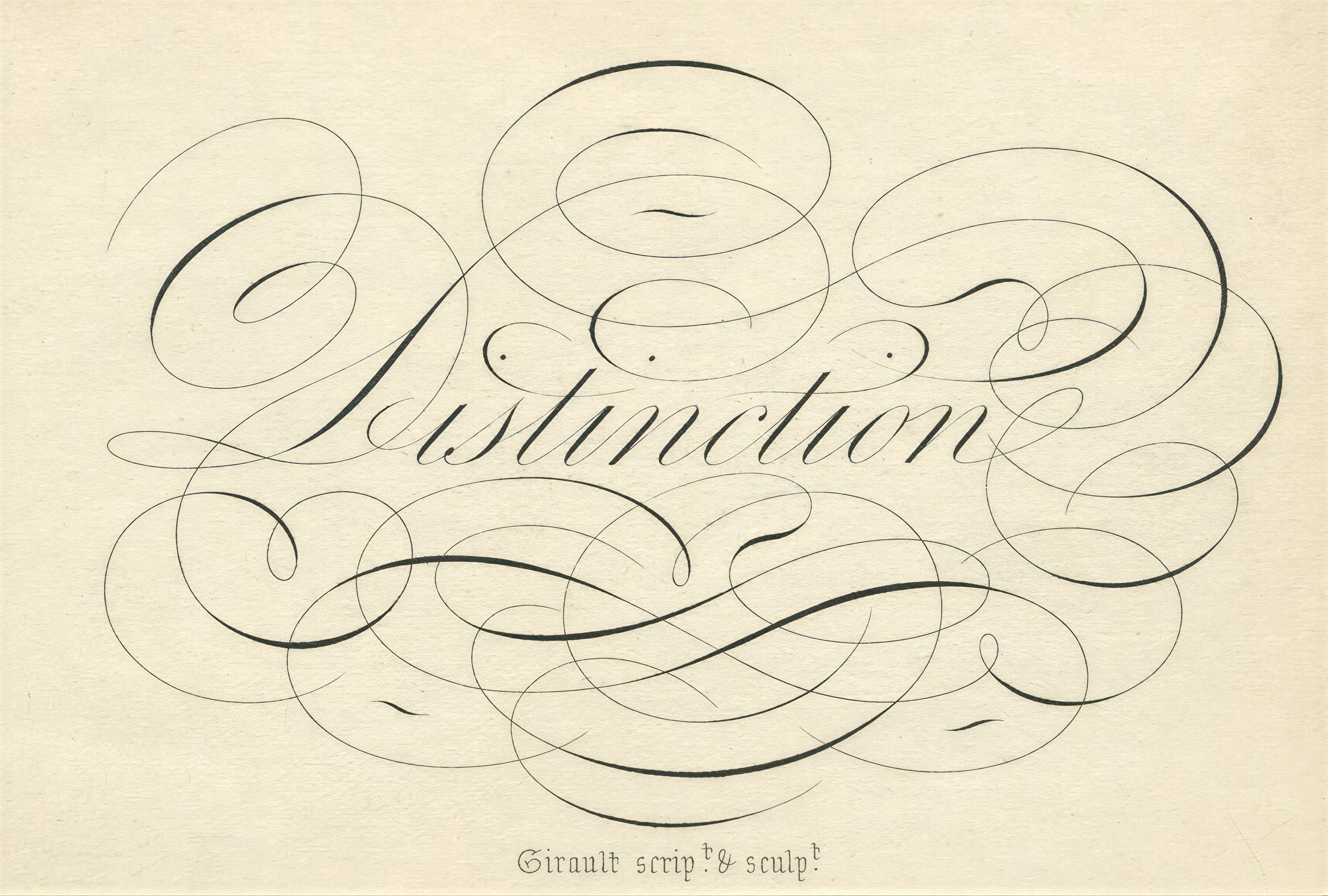 Jules Girault - "Distinction" English Roundhand