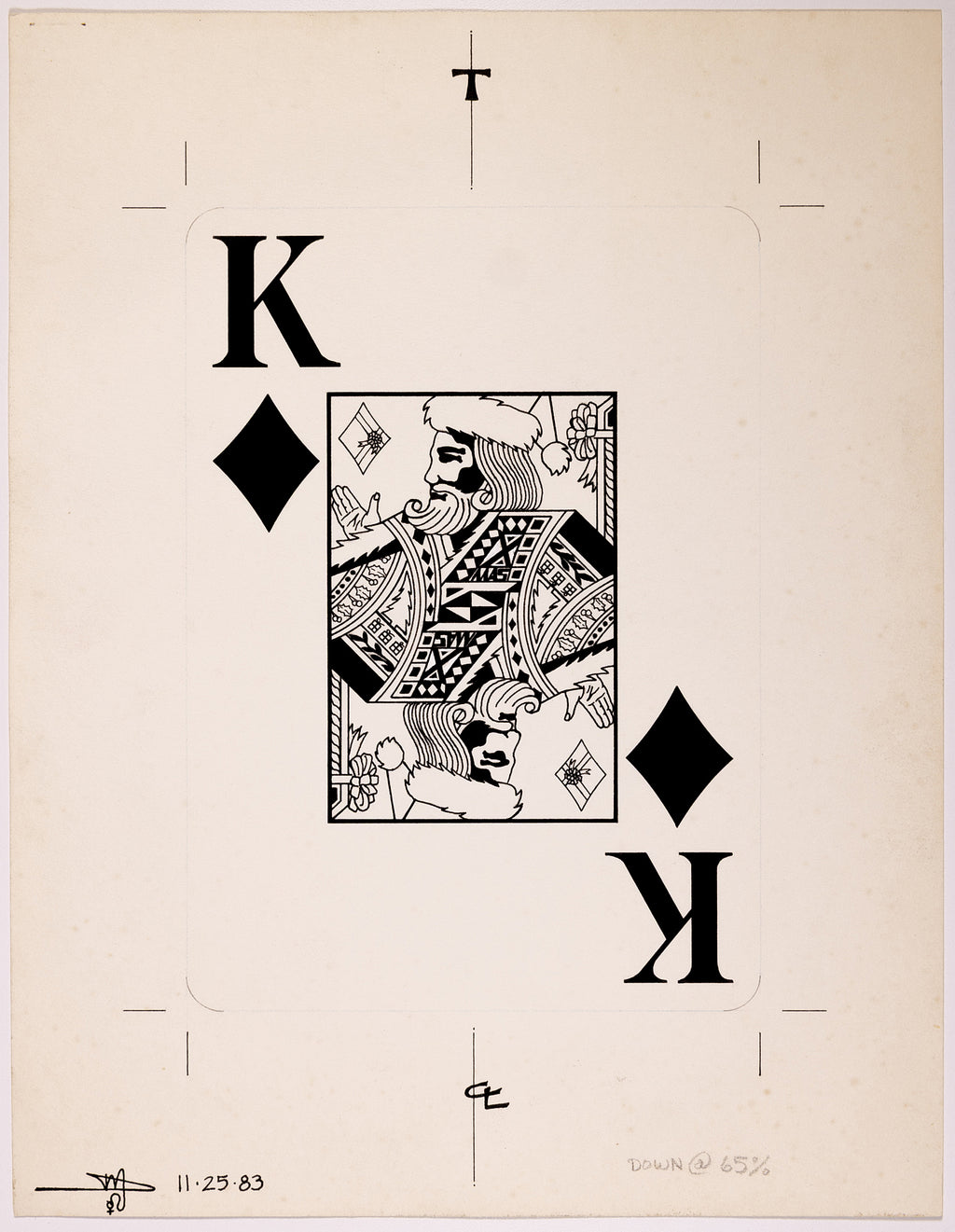 King Christmas Card - Pen & Ink and Marker