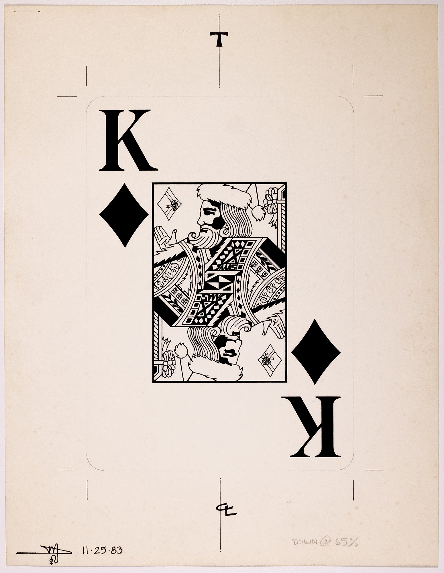 King Christmas Card - Pen & Ink and Marker