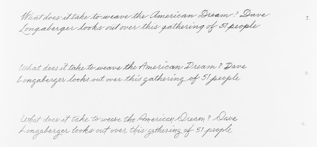 Longaberger Baskets - Script