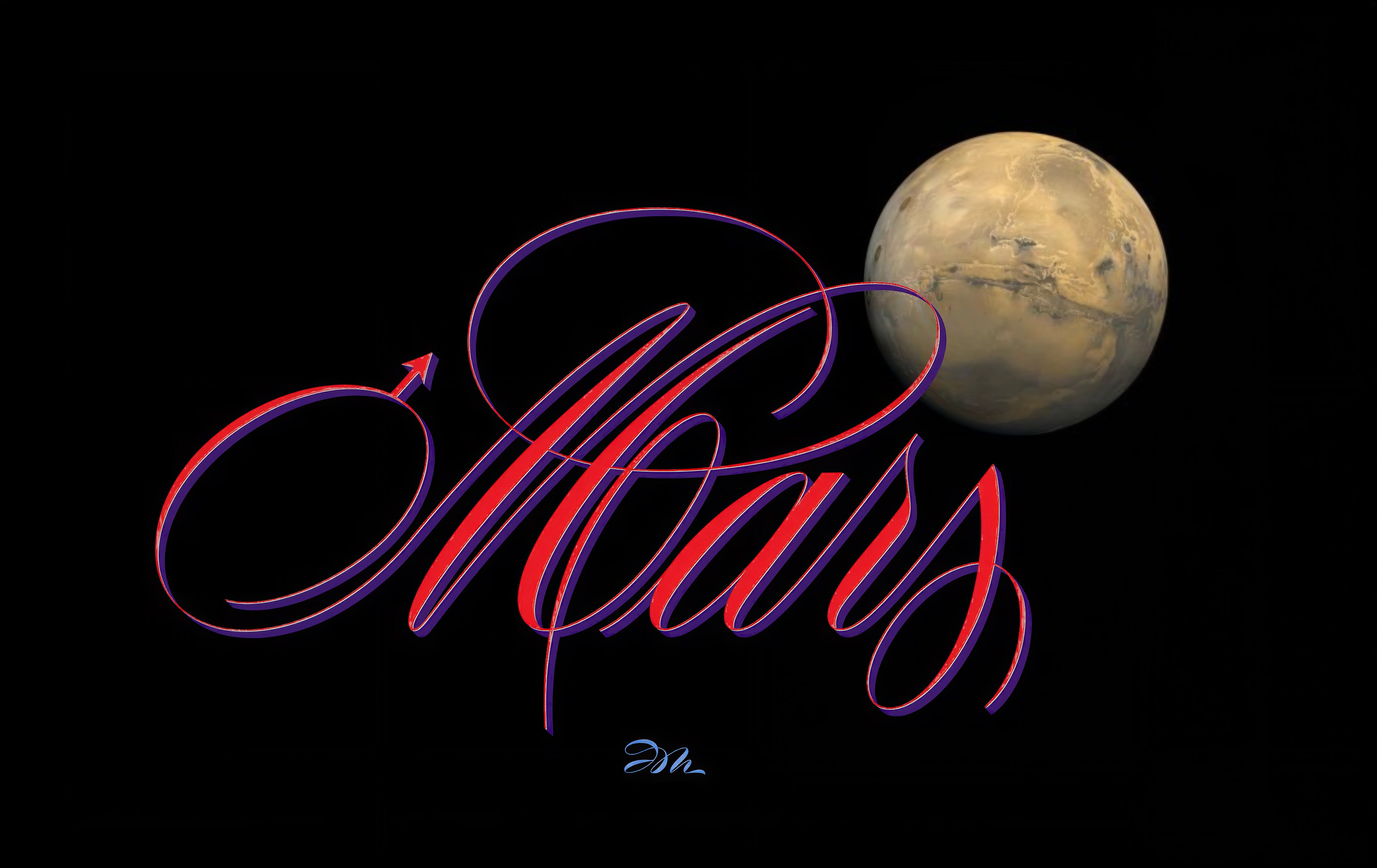 Astronomy - Mars - English Roundhand