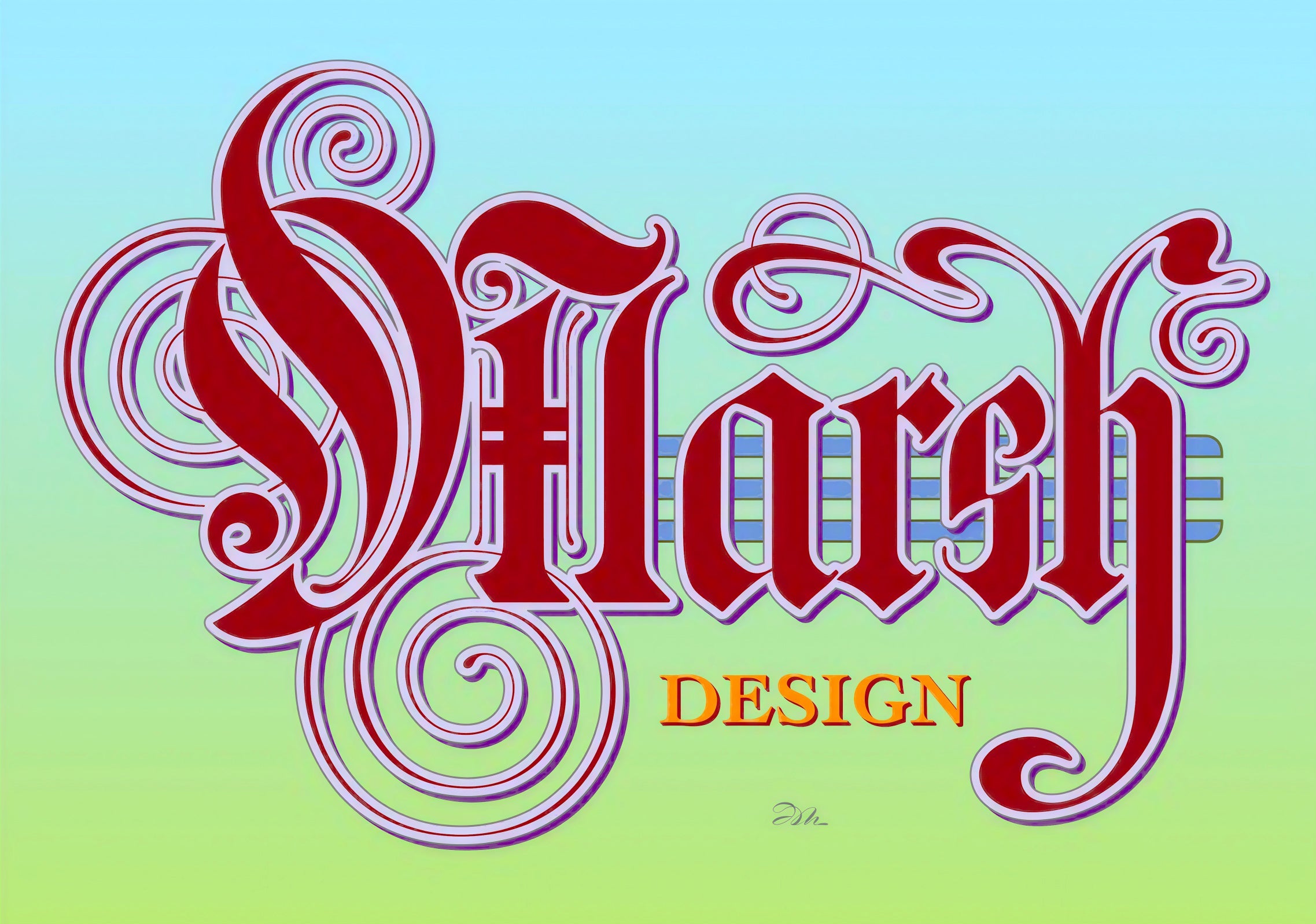 Marsh Design Logo - Arts & Crafts Nouveau