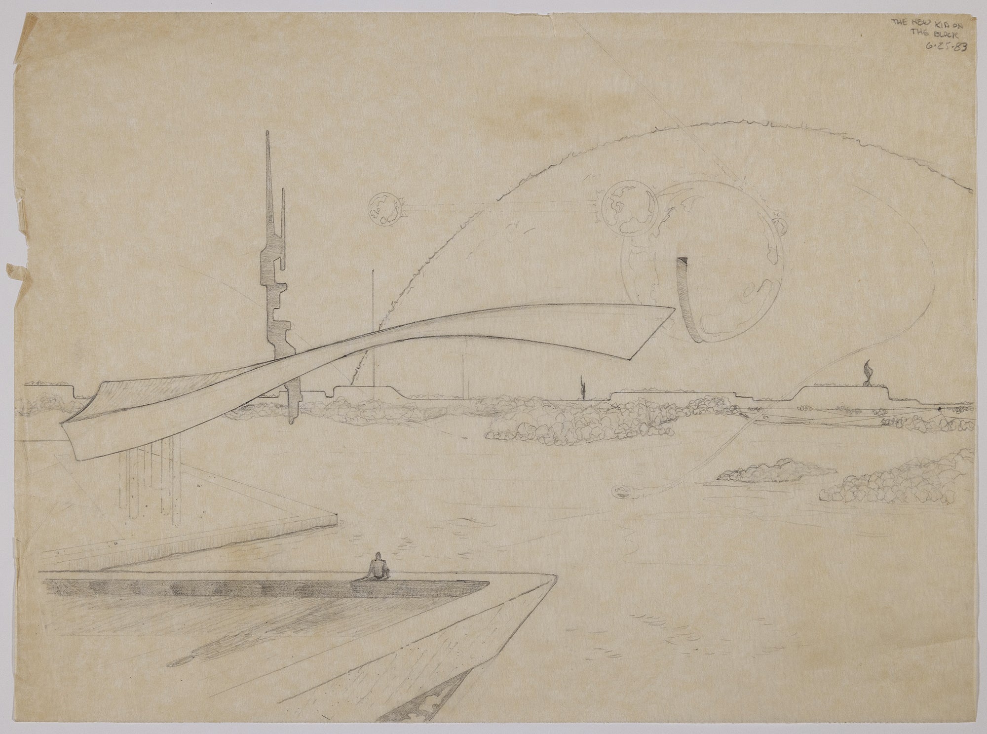 "The New Kid On The Block" Illustration Pencil