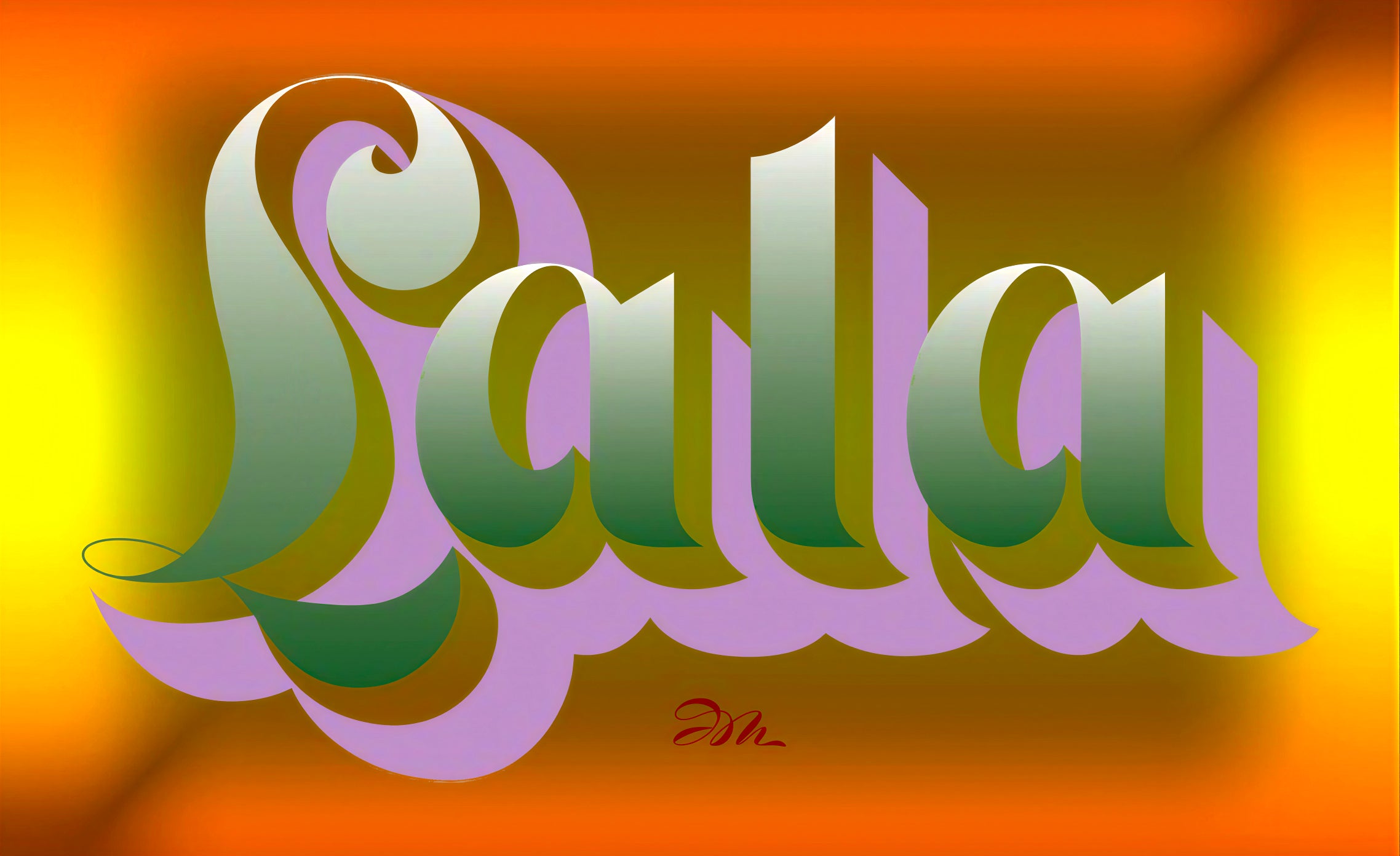 Original Engrossers Script Style - "Lala" color