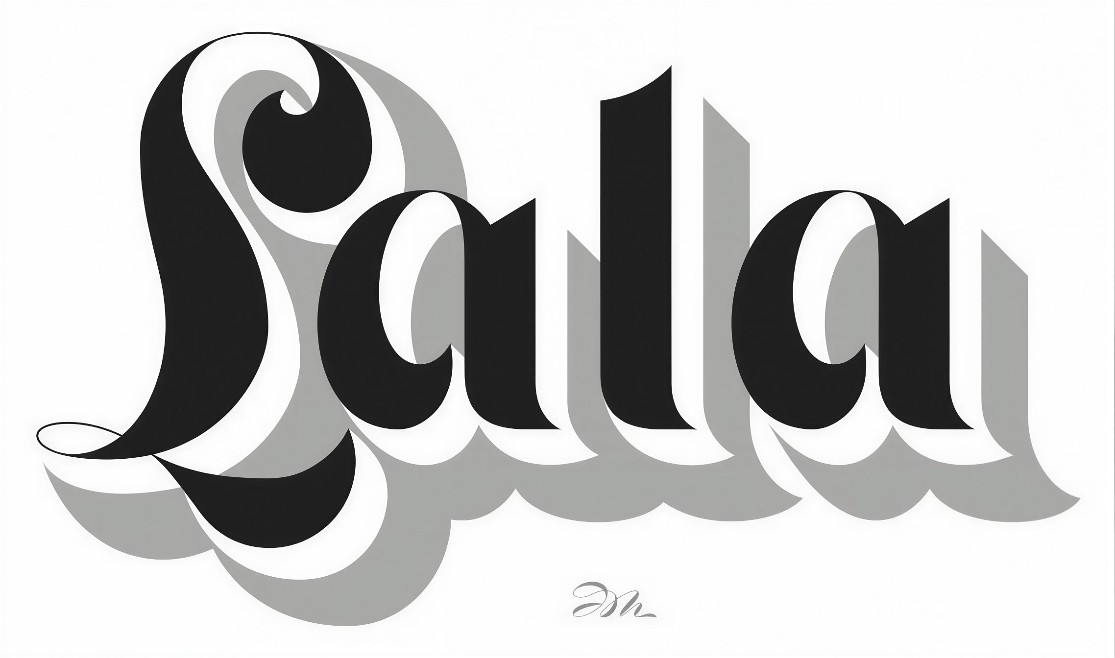 Original Engrossers Script Style - "Lala"
