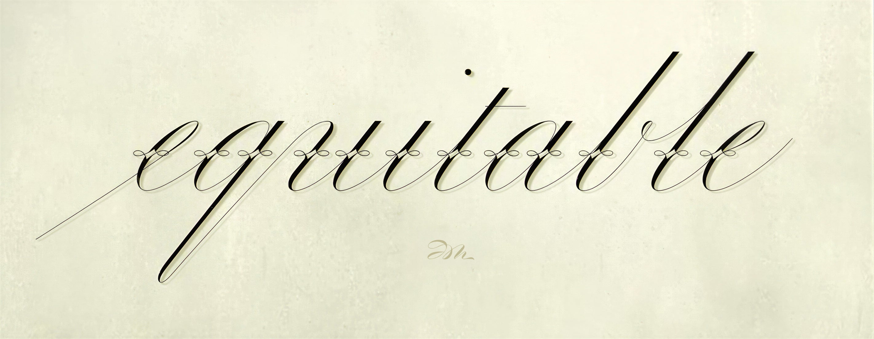 Ornamental Script With Medial Loops