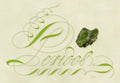 Minerals - Peridot - English Italian Hand