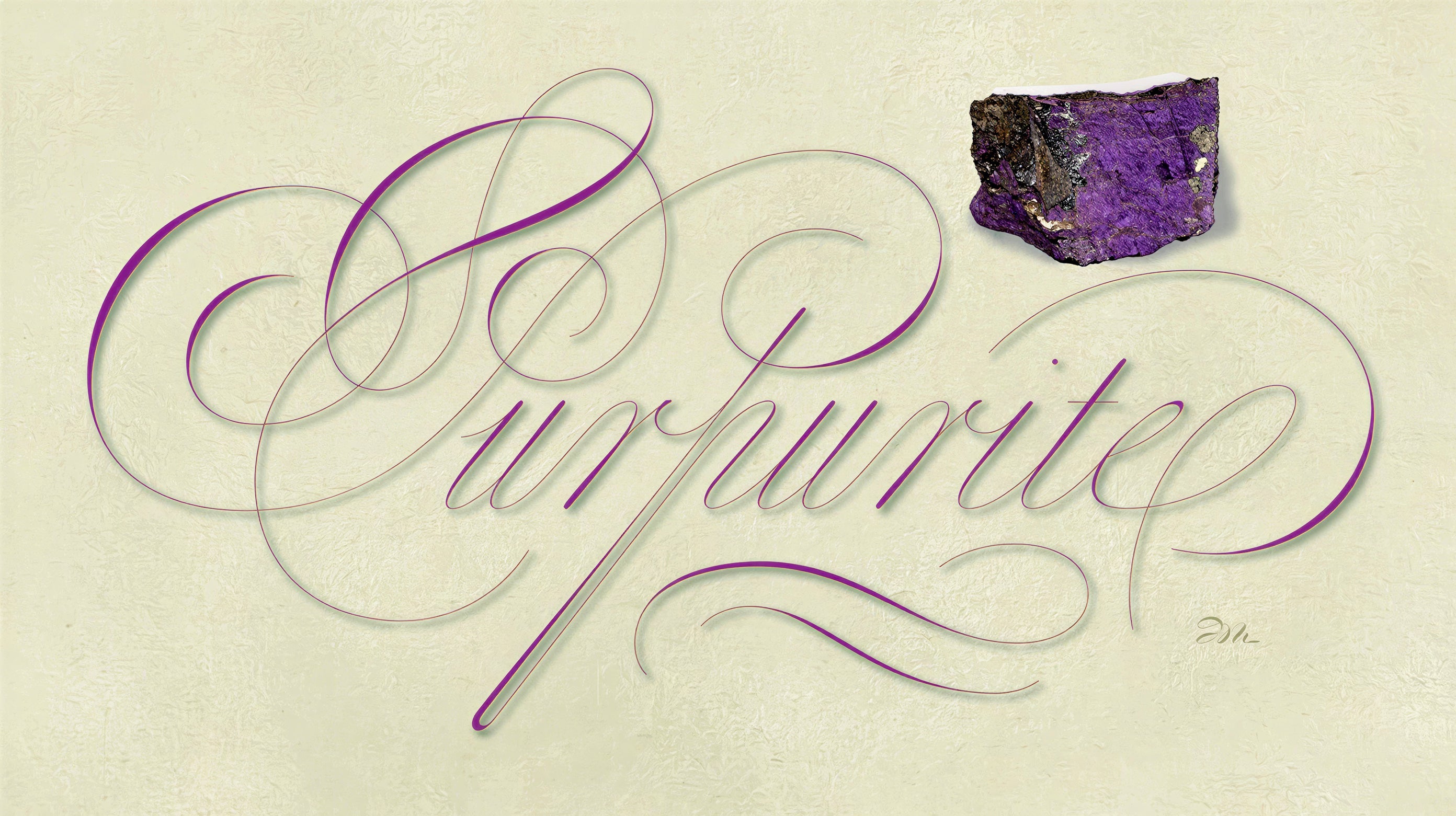 Minerals - Purpurite - Script