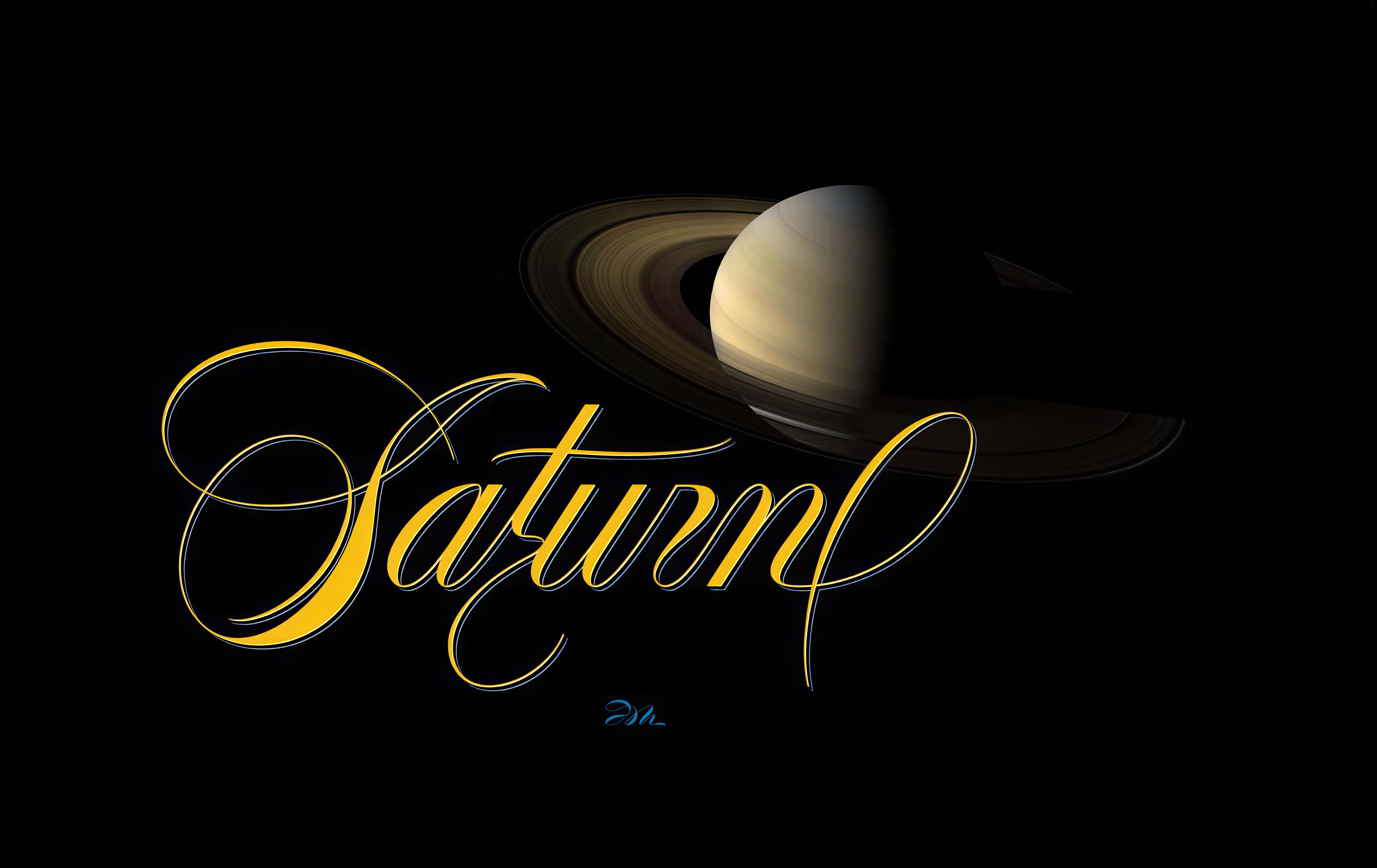 Astronomy - Saturn - English Roundhand
