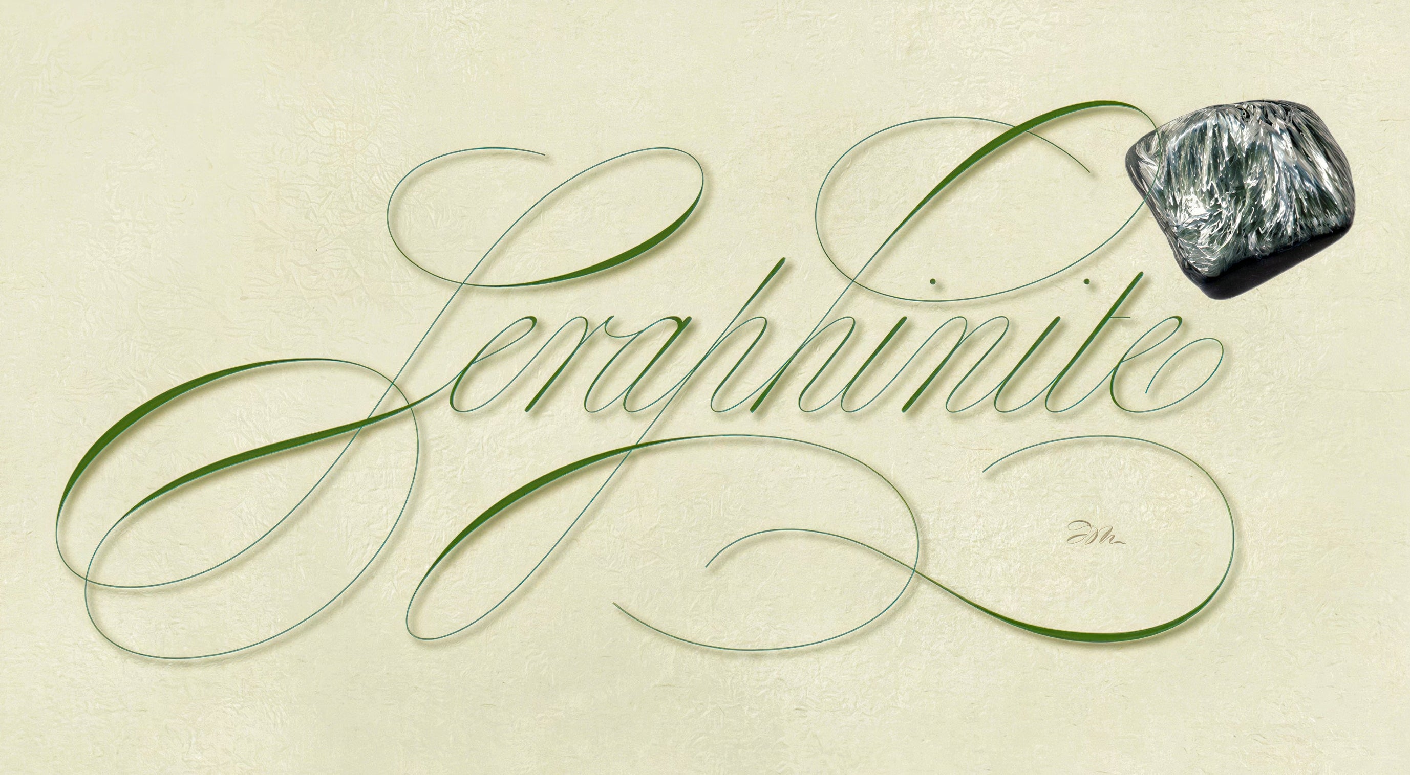 Minerals - Seraphinite - English Italian Hand