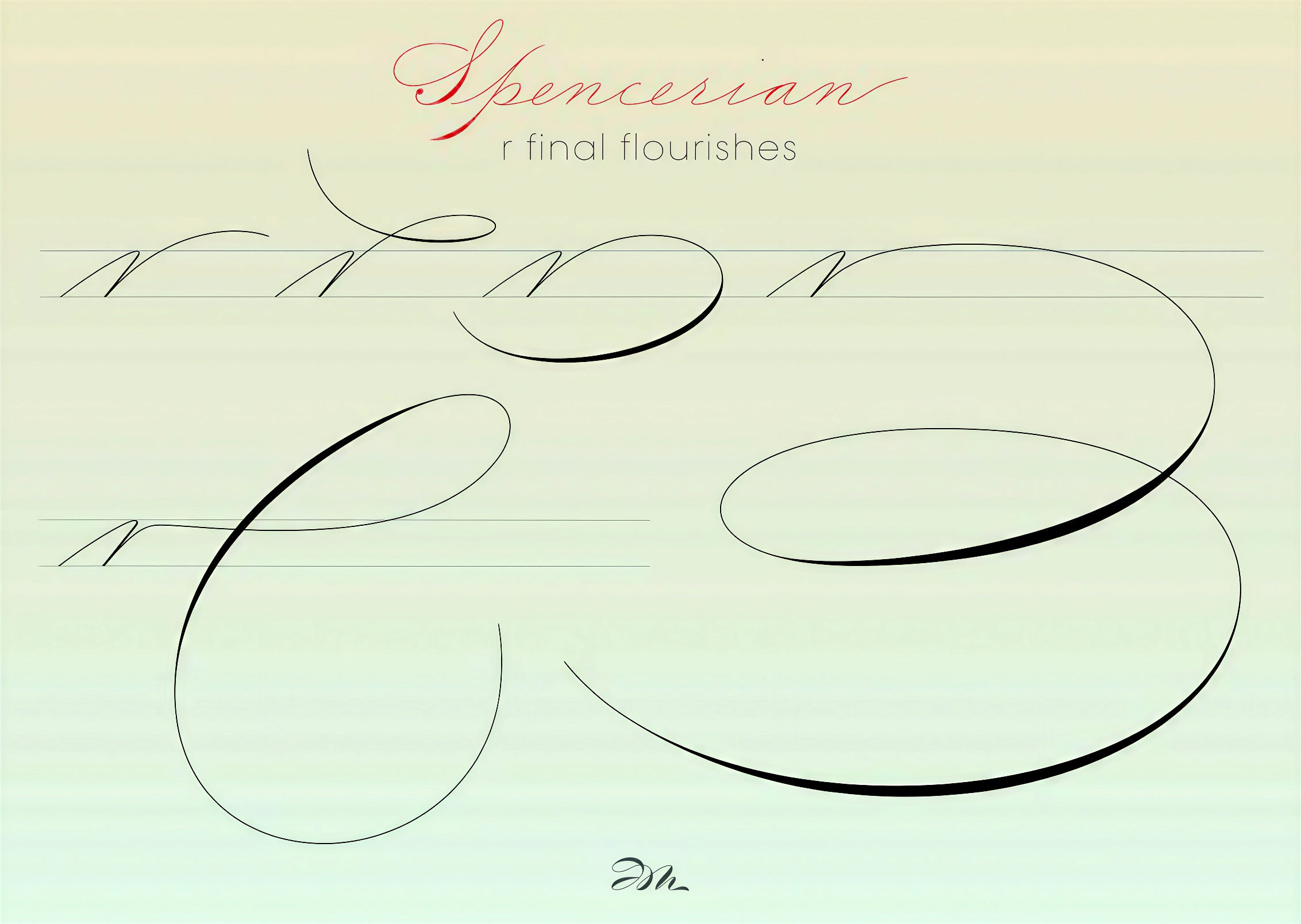 Spencerian Script "r" Flourishes