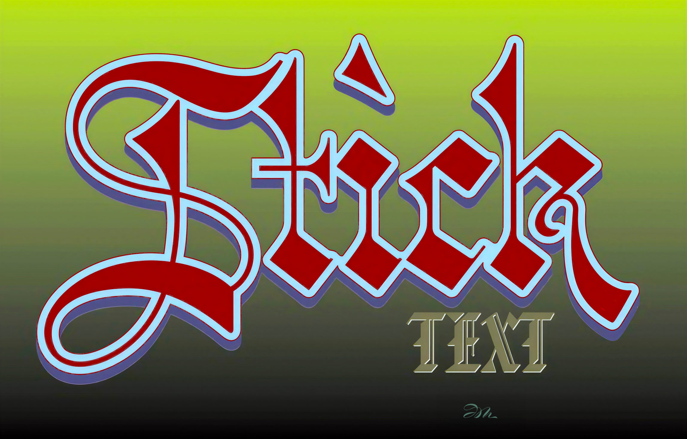 Stick Text