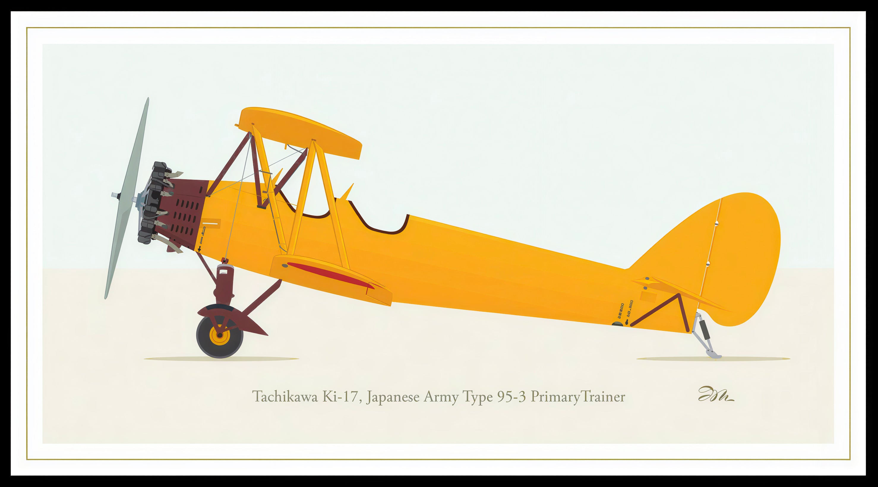Tachikawa Ki-17 Trainer Airplane - Illustration