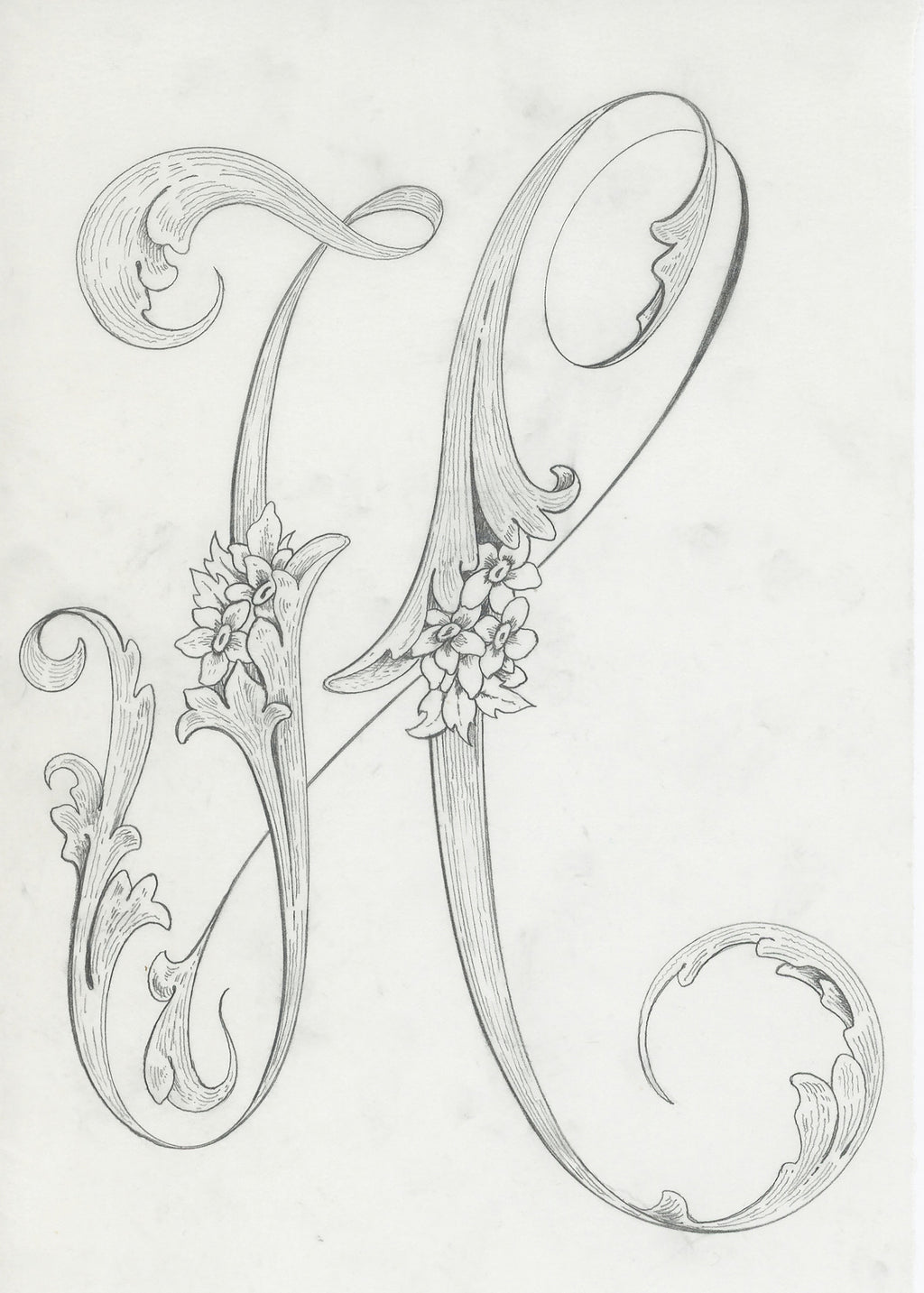 Foliated Letter - Pencil
