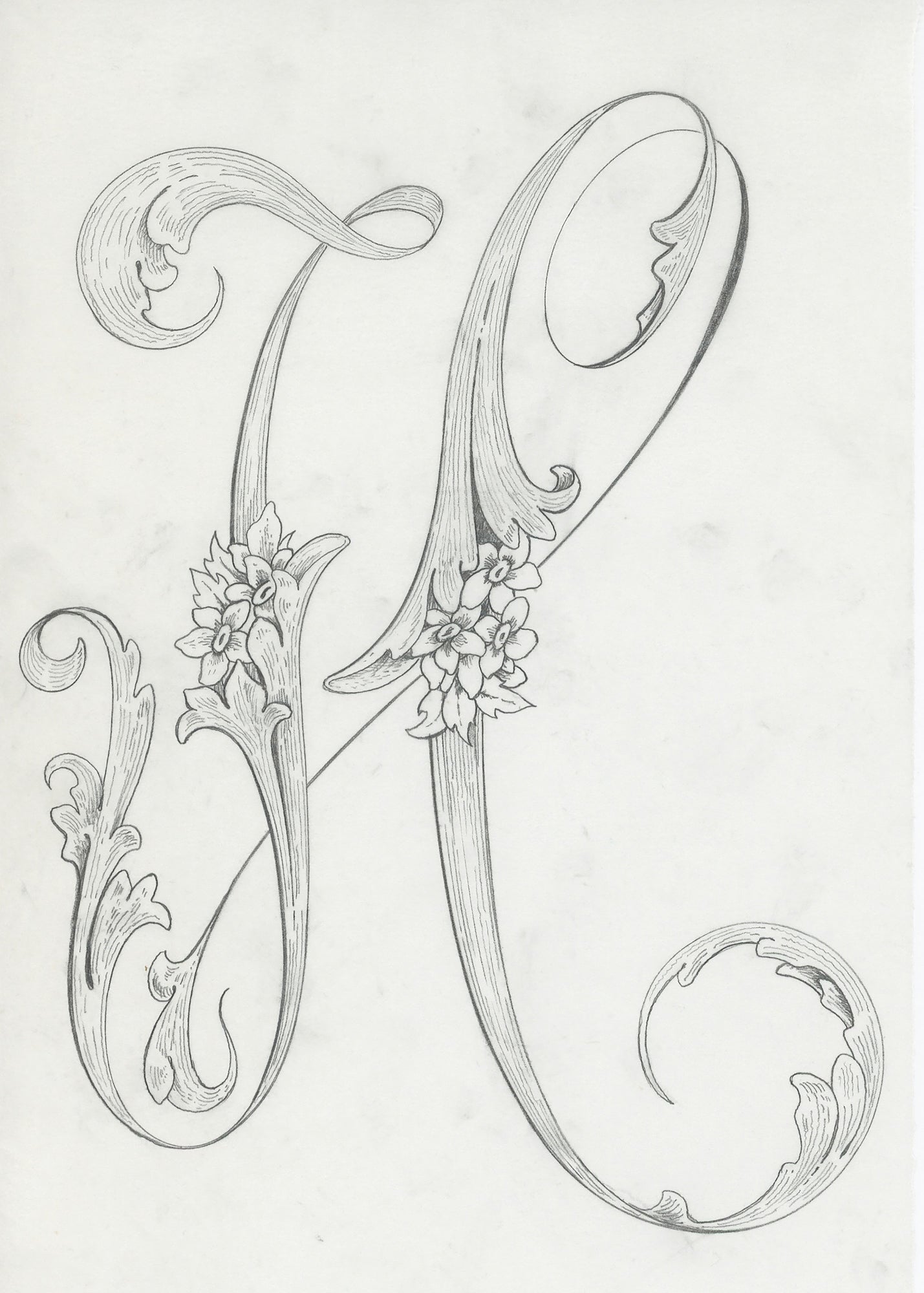 Foliated Letter - Pencil