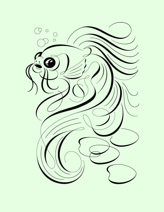 Zoomorphic Offhand - Koi fish
